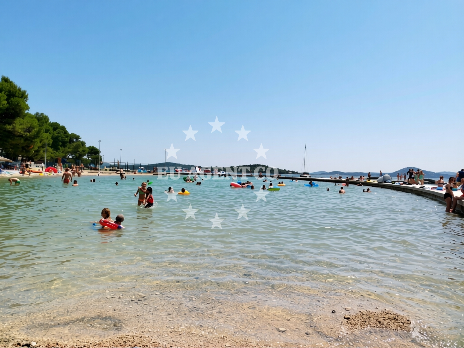 Sea and coastal view of Baloo Beach Club in 11 Kraje ulica, Vodice