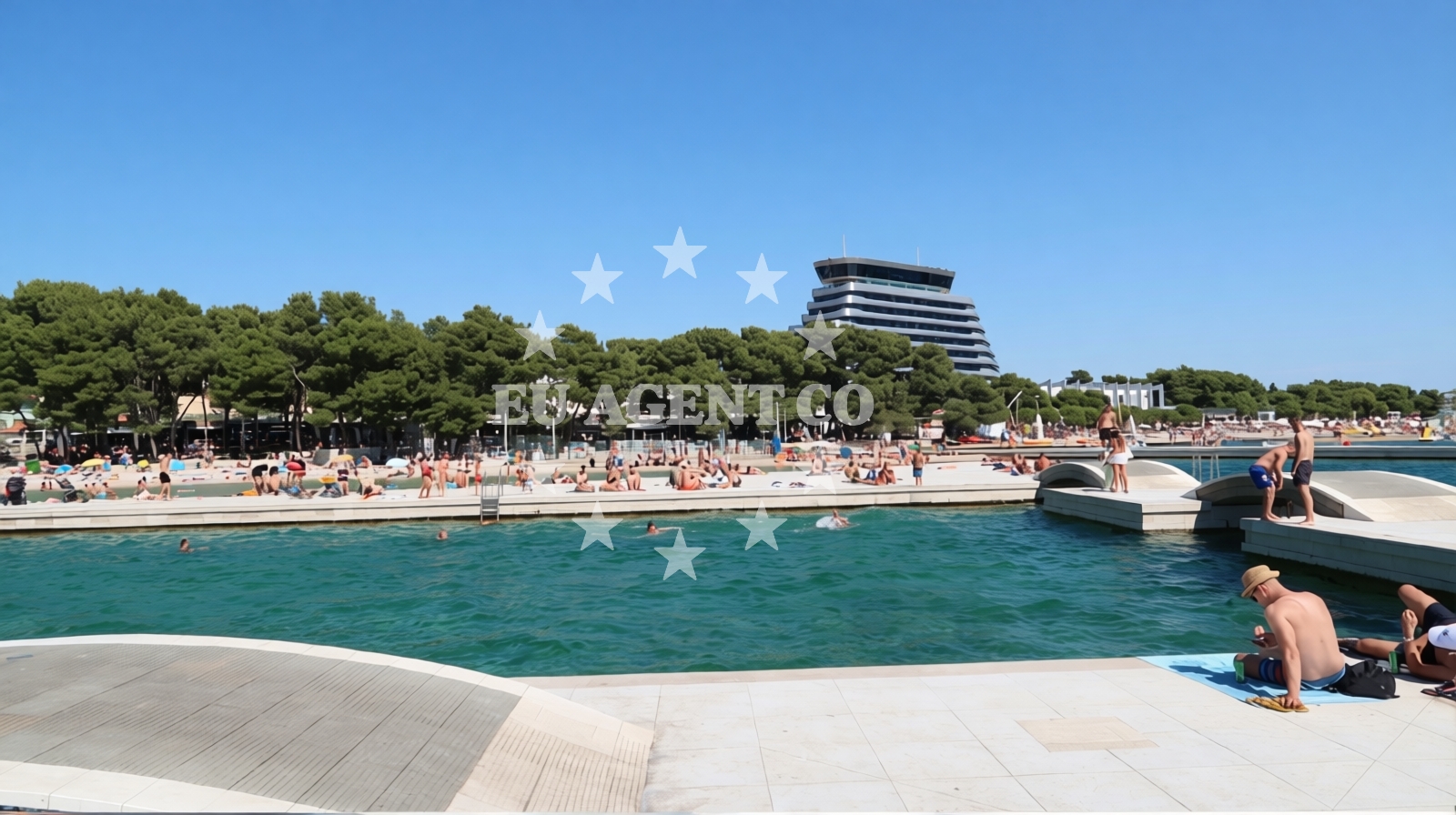 Beach facilities and surroundings at Baloo Beach Club in 11 Kraje ulica, Vodice
