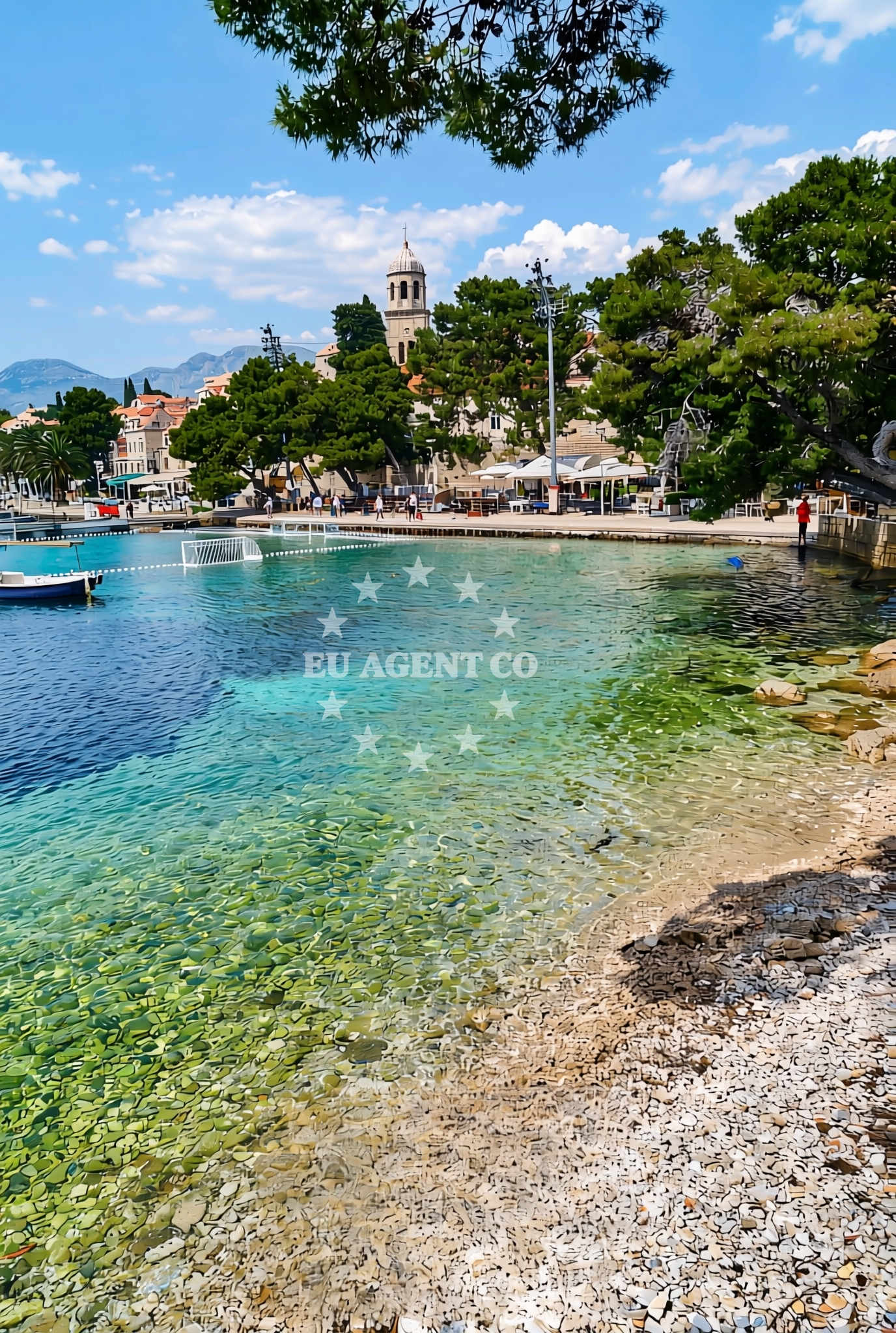 Shoreline and swimming area at Banac, Cavtat Beach in Banac