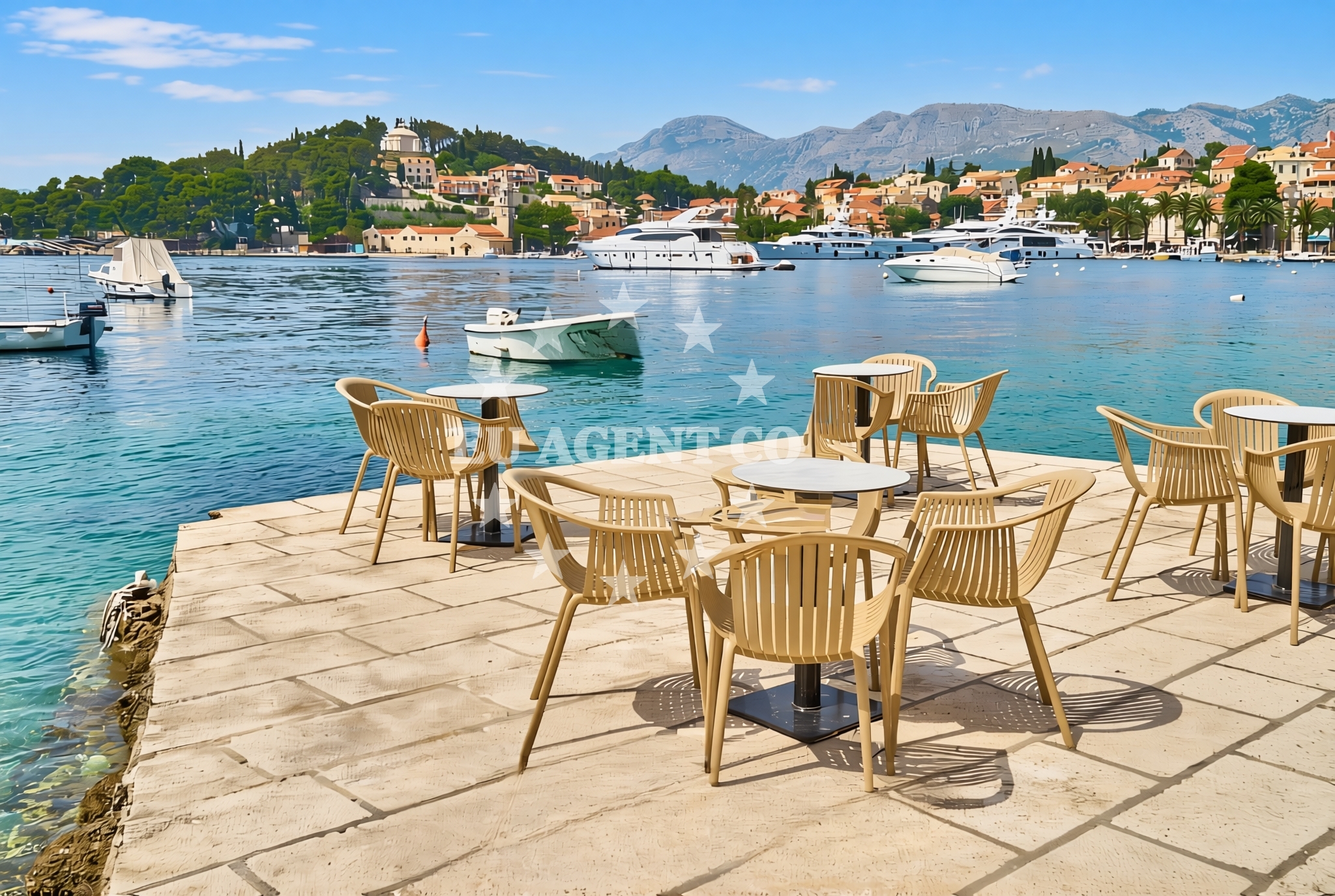 Beach facilities and surroundings at Banac, Cavtat Beach in Banac