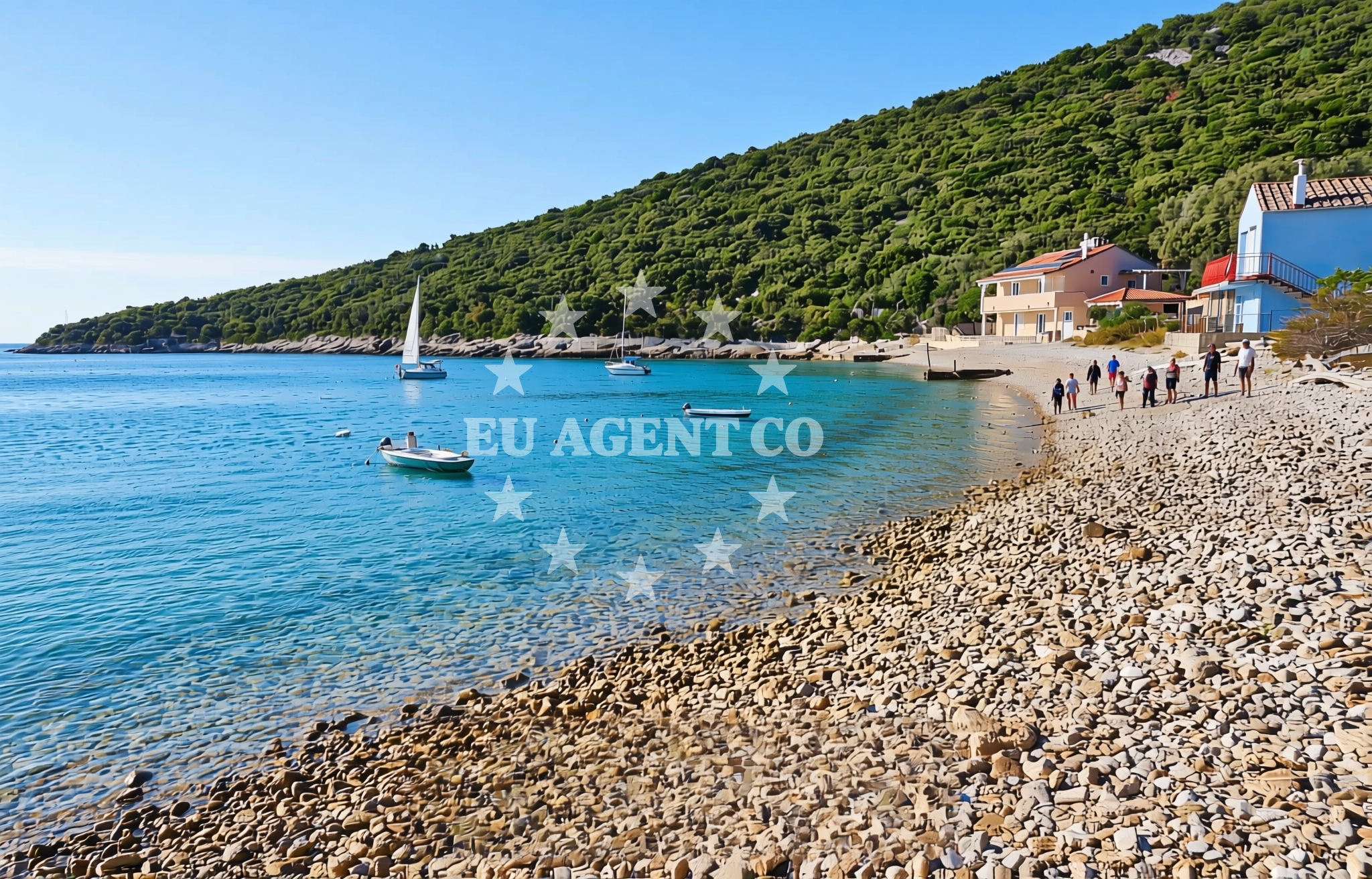 Overview of Baneštrovica, Ustrine (Cres) Beach in Baneštrovica
