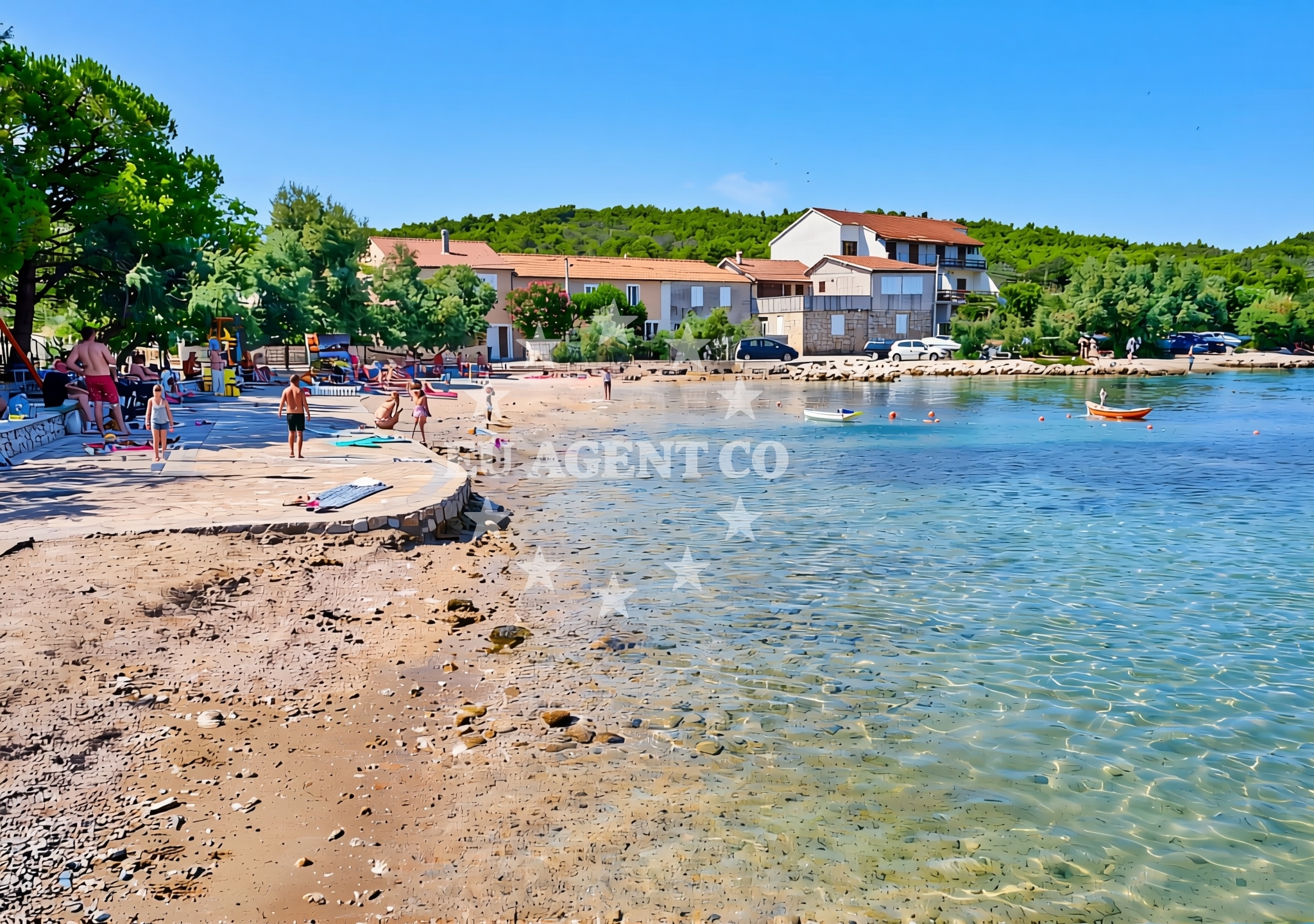 Shoreline and swimming area at Banj (Pašman): beaches and coves (1) in Banj (Pašman)