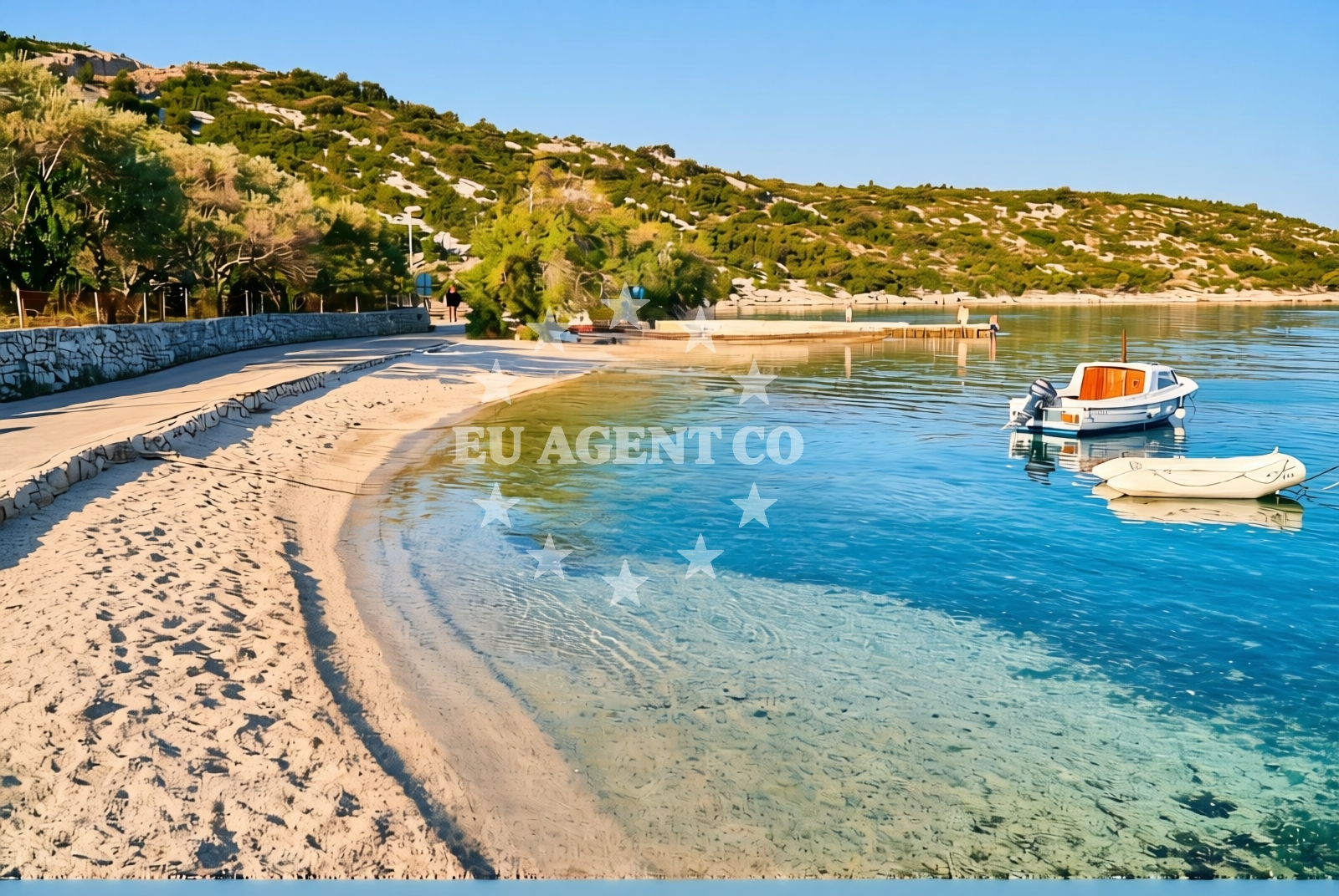 Overview of Banja jug, Slano Beach in Banja jug