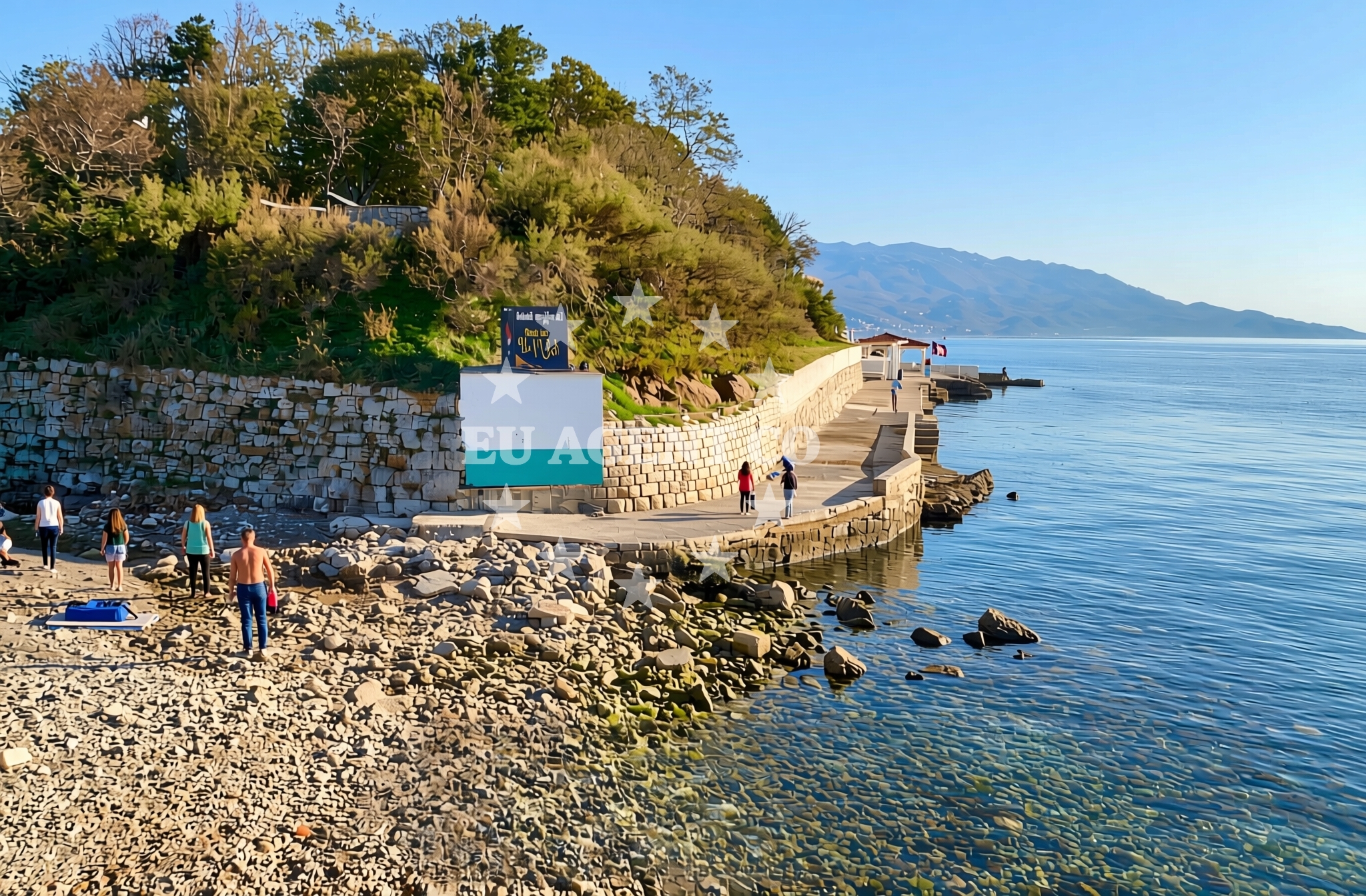 Overview of Banja, Senj Beach in Banja
