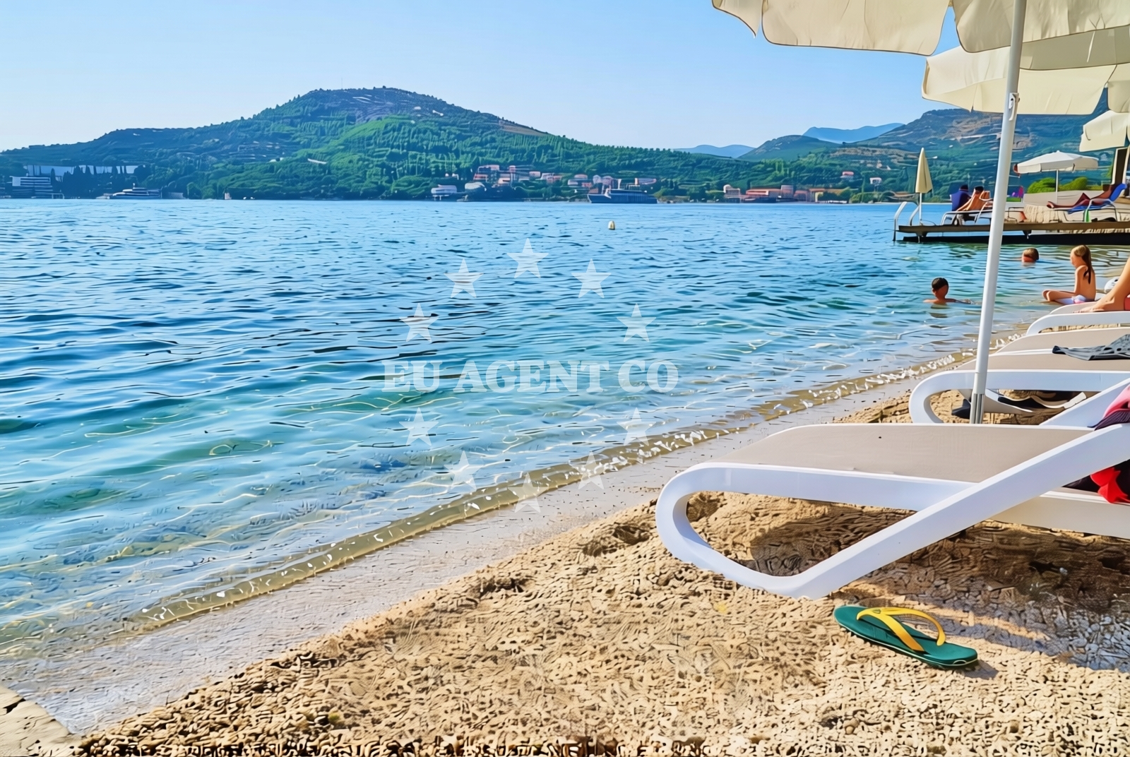Shoreline and swimming area at Banja sjever, Slano Beach in Banja sjever