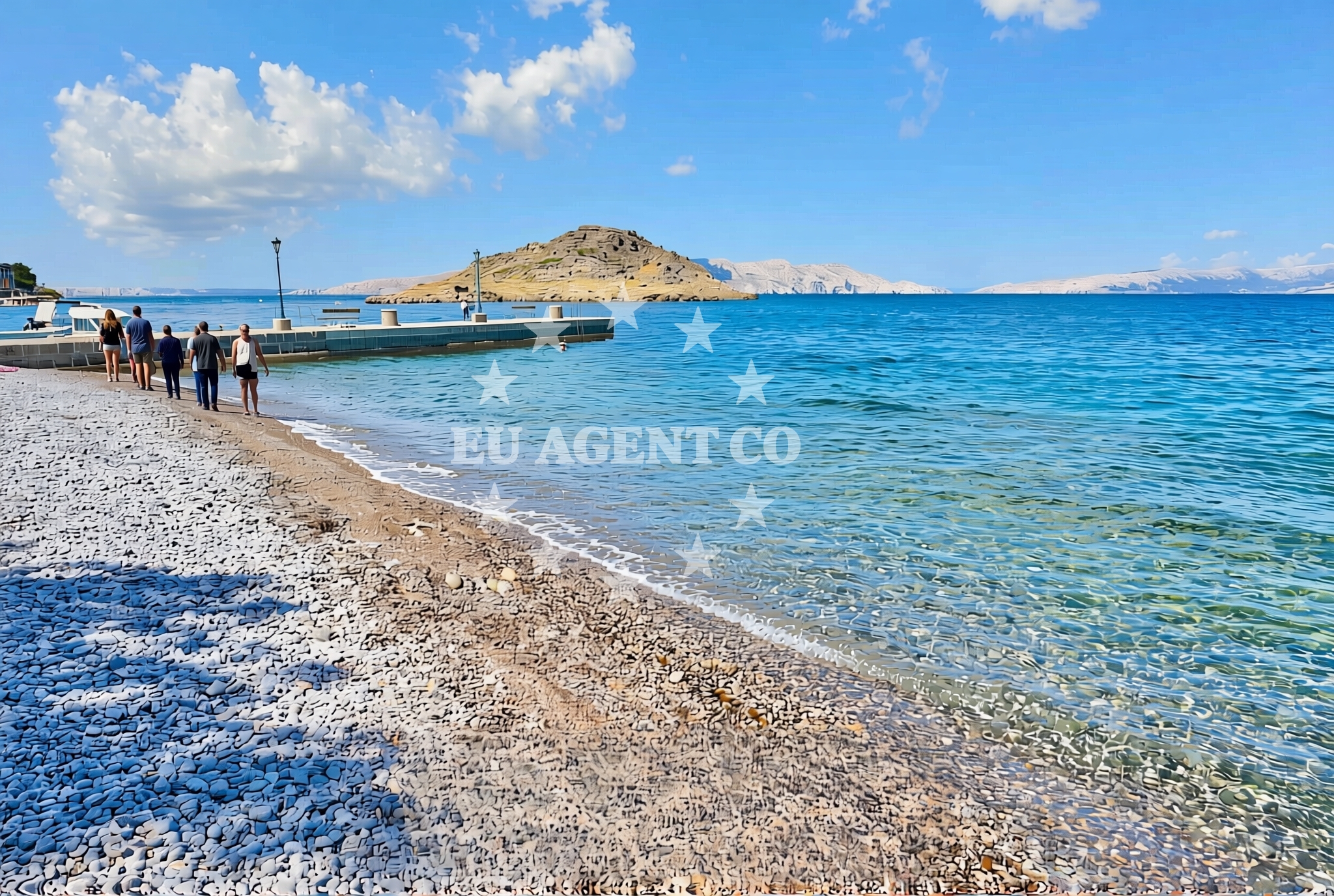 Shoreline and swimming area at Banja, Sveti Juraj Beach in Banja
