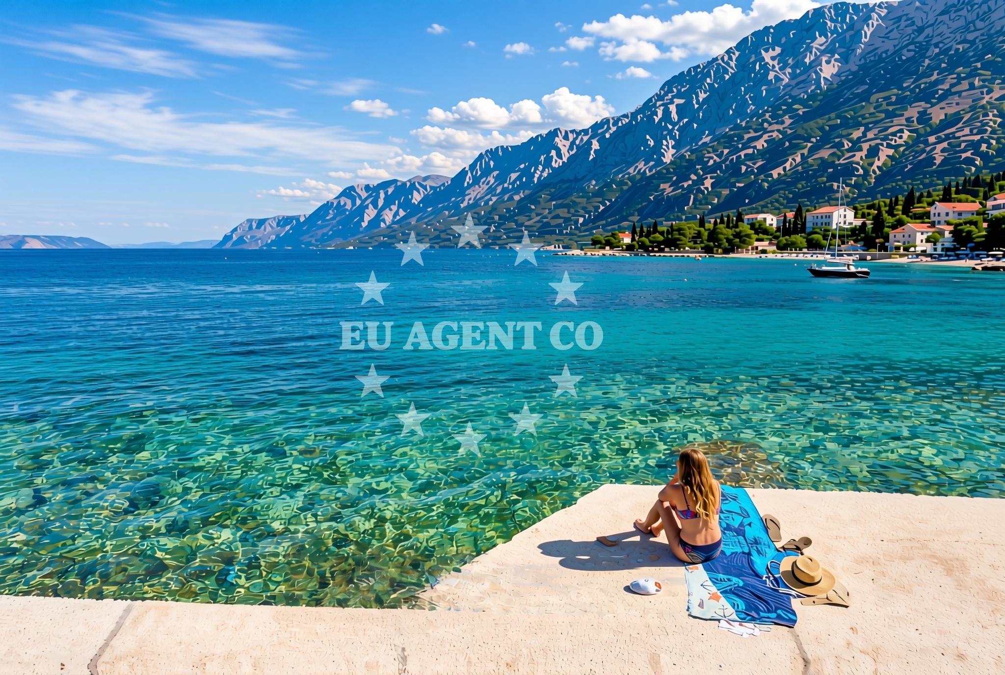 Beach facilities and surroundings at Banja, Sveti Juraj Beach in Banja