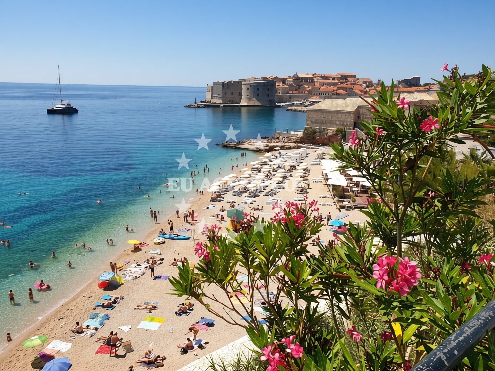Overview of Banje beach in Ulica Kralja Petra Krešimira IV. 27, Dubrovnik