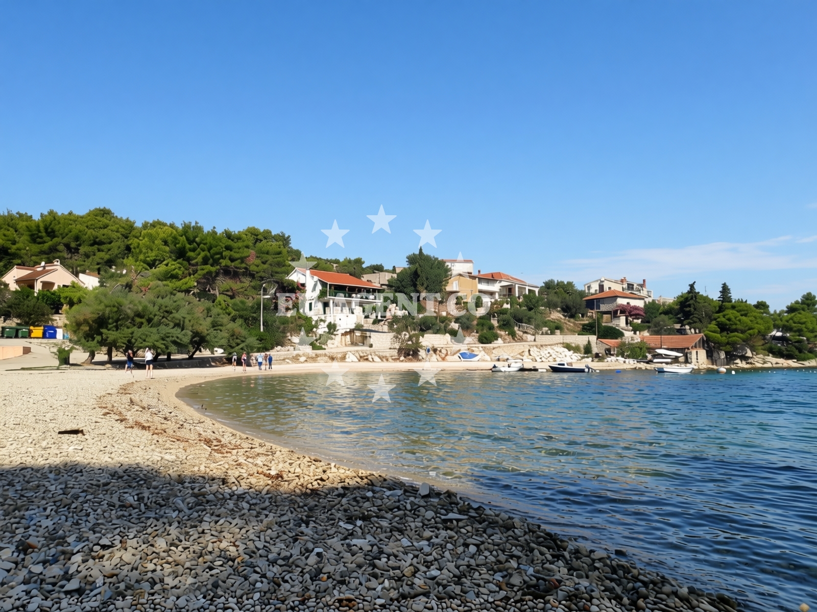Sea and coastal view of Banje beach in Stari put 46, Rogač