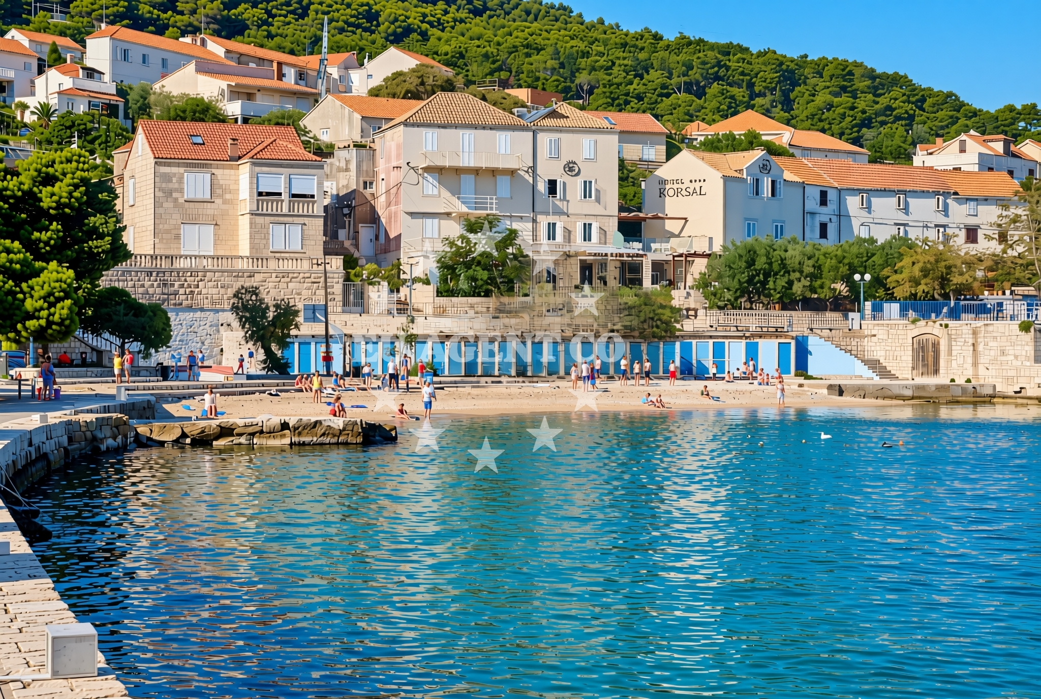 Additional view of Banje beach in Ulica 22. lipnja 1941, Korčula