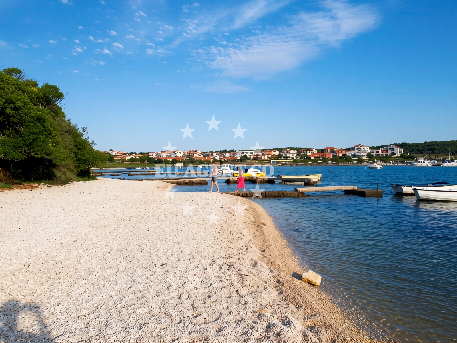 Shoreline and swimming area at Banjole beach in Lucefinka 3, Banjole