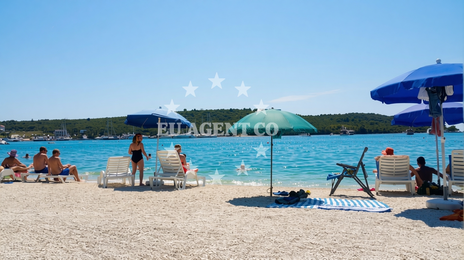 Sea and coastal view of Banjole beach in Lucefinka 3, Banjole