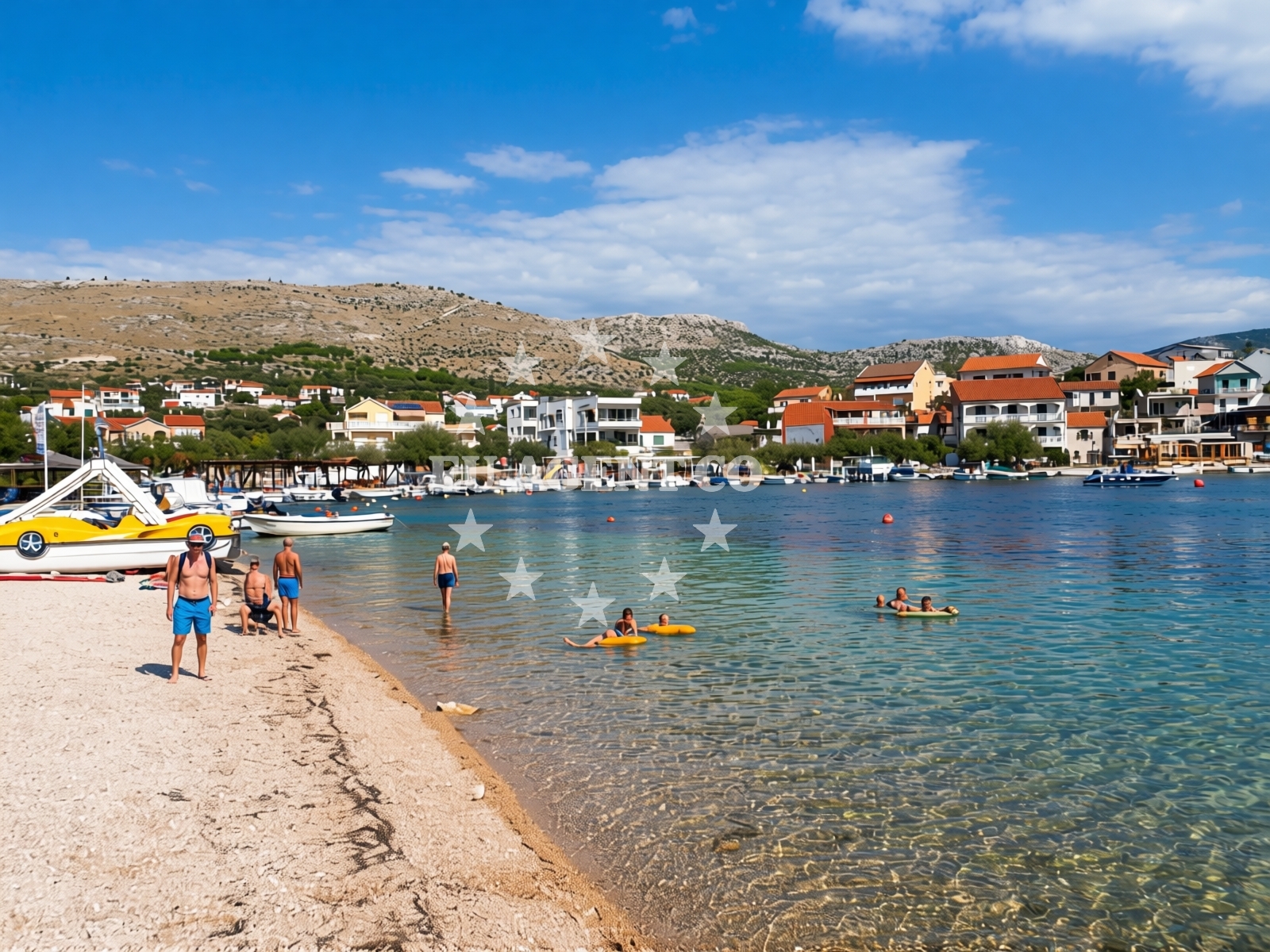 Shoreline and swimming area at Banovci beach in Grebaštica donja 100 1 floor, Grebaštica