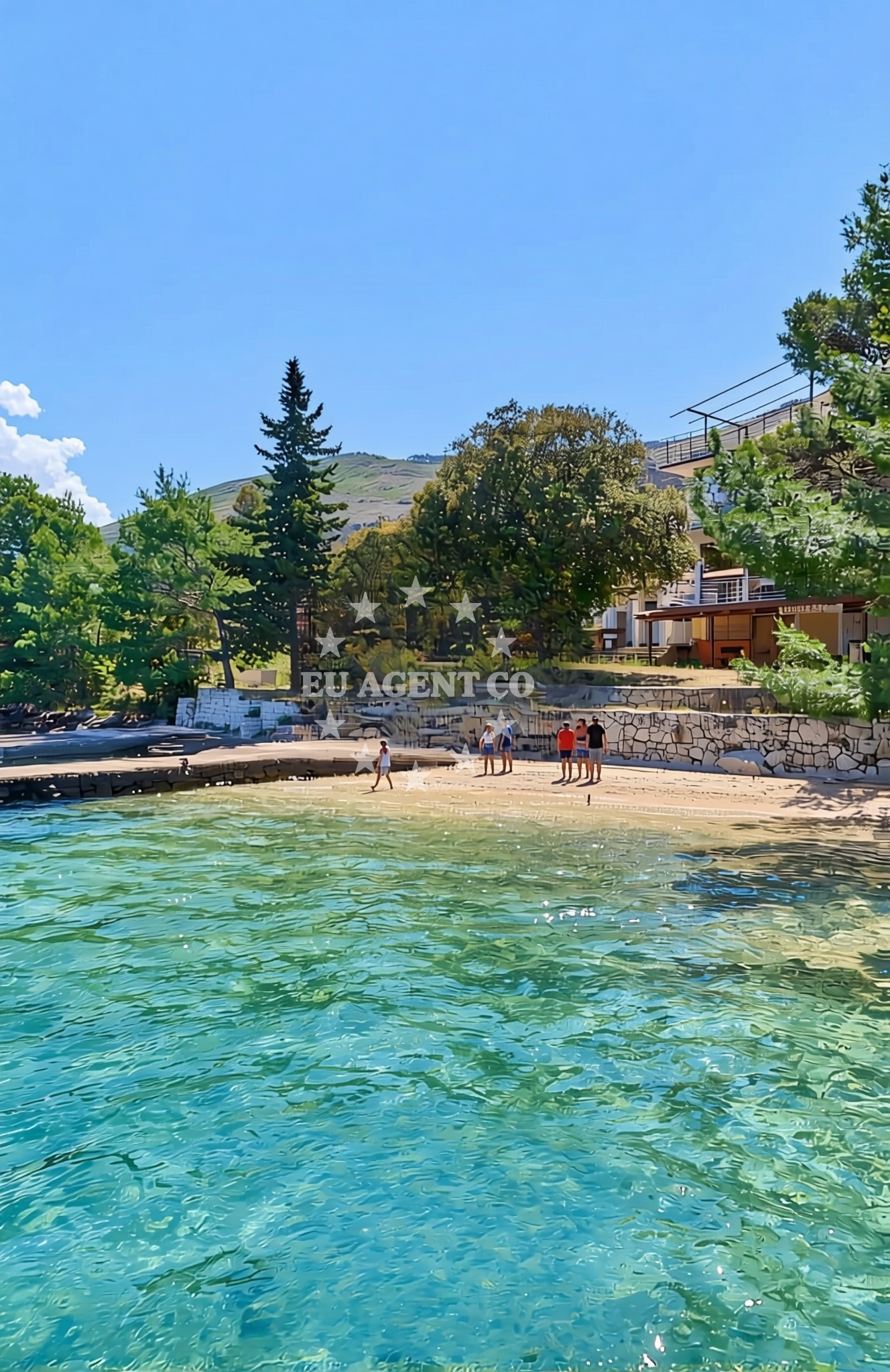 Beach facilities and surroundings at Barba, Grebaštica Beach in Barba
