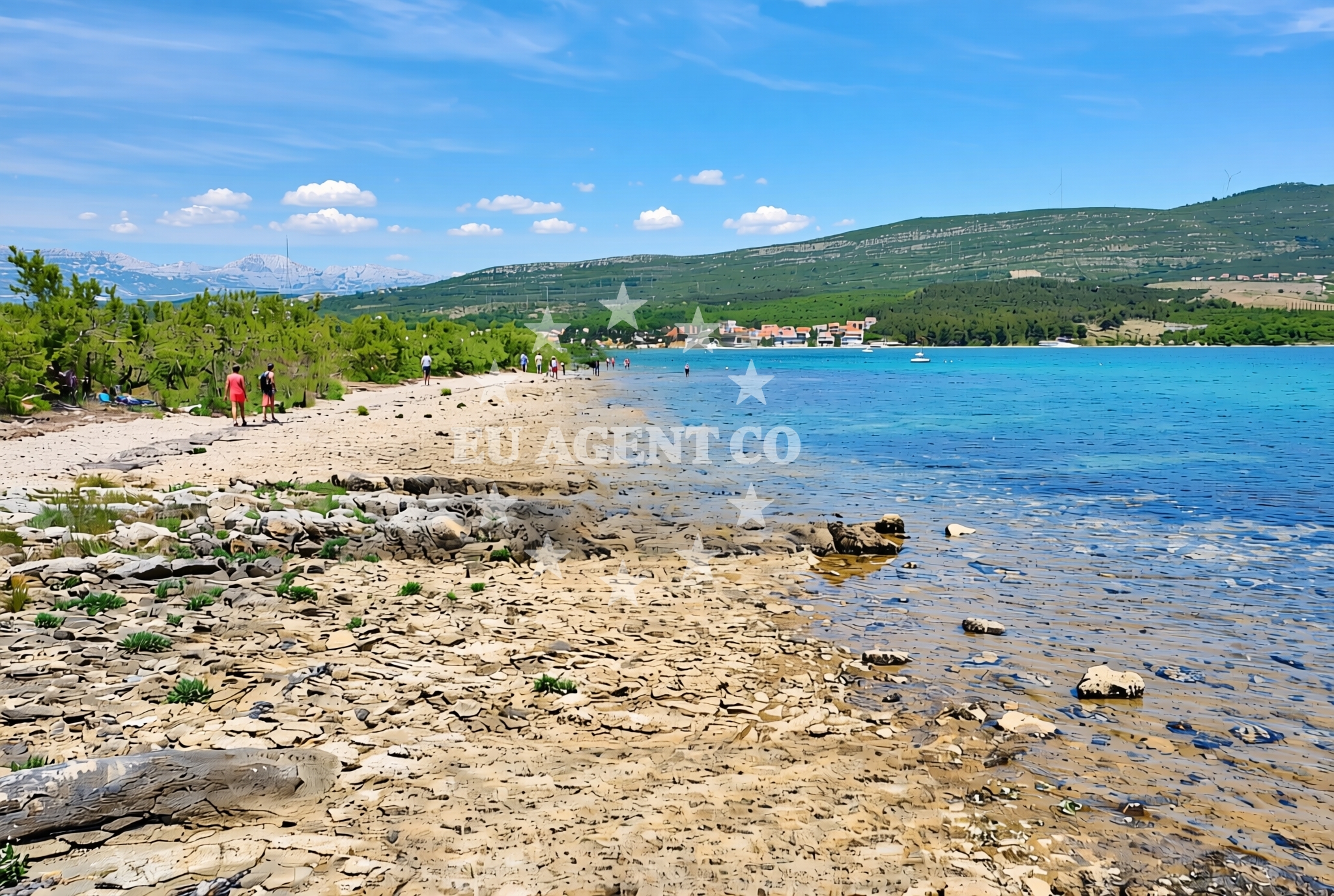 Overview of Barbakan istok, Pridraga Beach in Barbakan istok