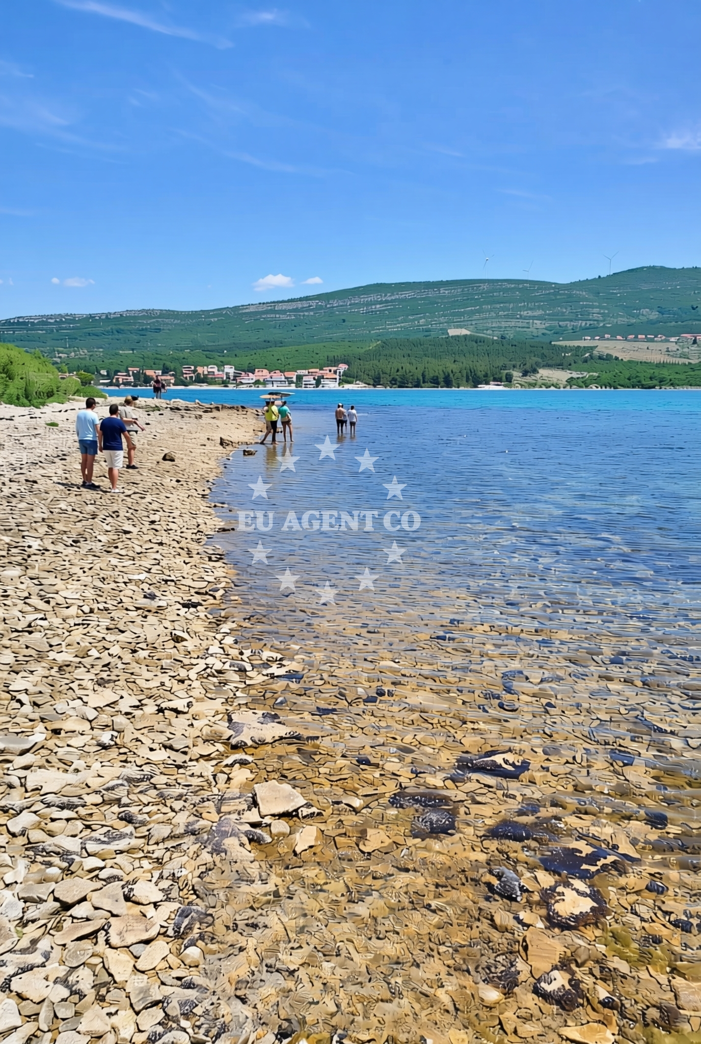 Sea and coastal view of Barbakan istok, Pridraga Beach in Barbakan istok