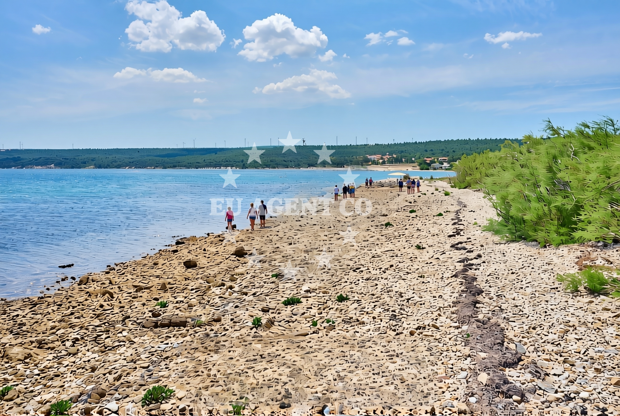 Beach facilities and surroundings at Barbakan istok, Pridraga Beach in Barbakan istok