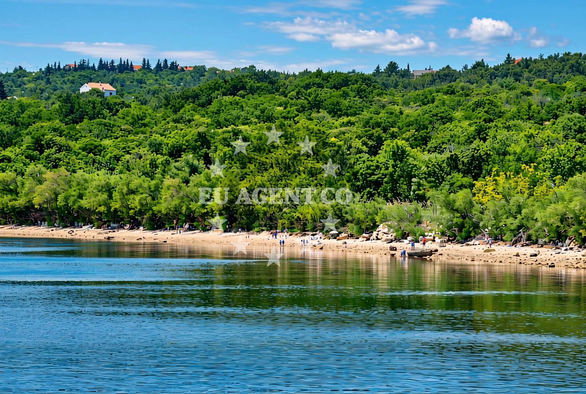 Sea and coastal view of Barbakan zapad, Pridraga Beach in Barbakan zapad