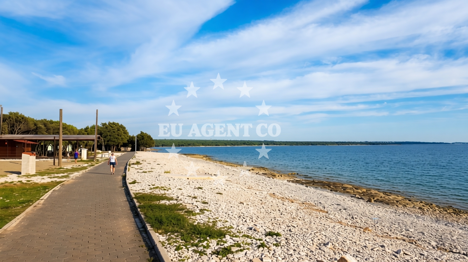 Sea and coastal view of Barbariga beach in Barbariga 9, Barbariga