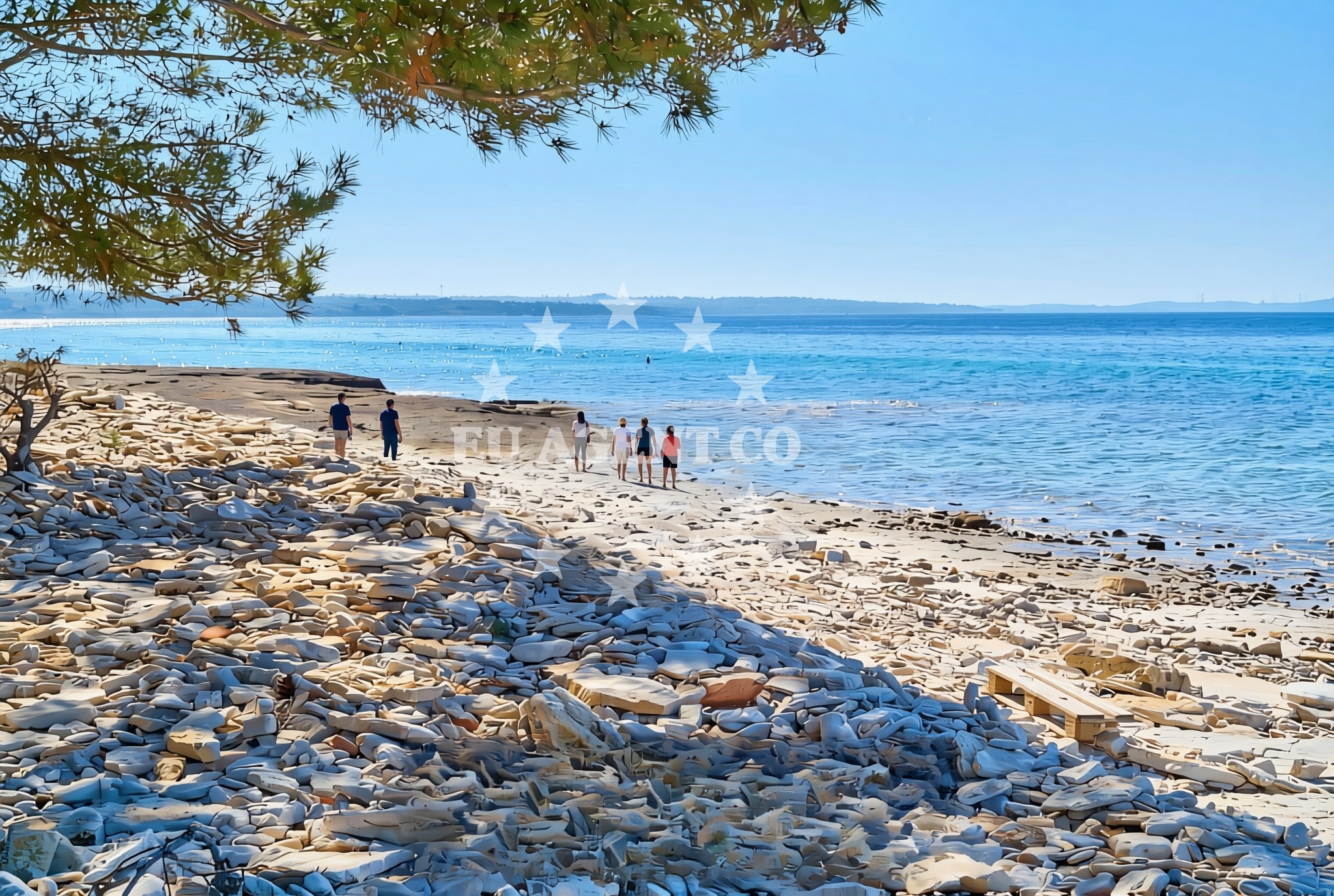 Sea and coastal view of Barbariga (FKK), Peroj Beach in Barbariga (FKK)
