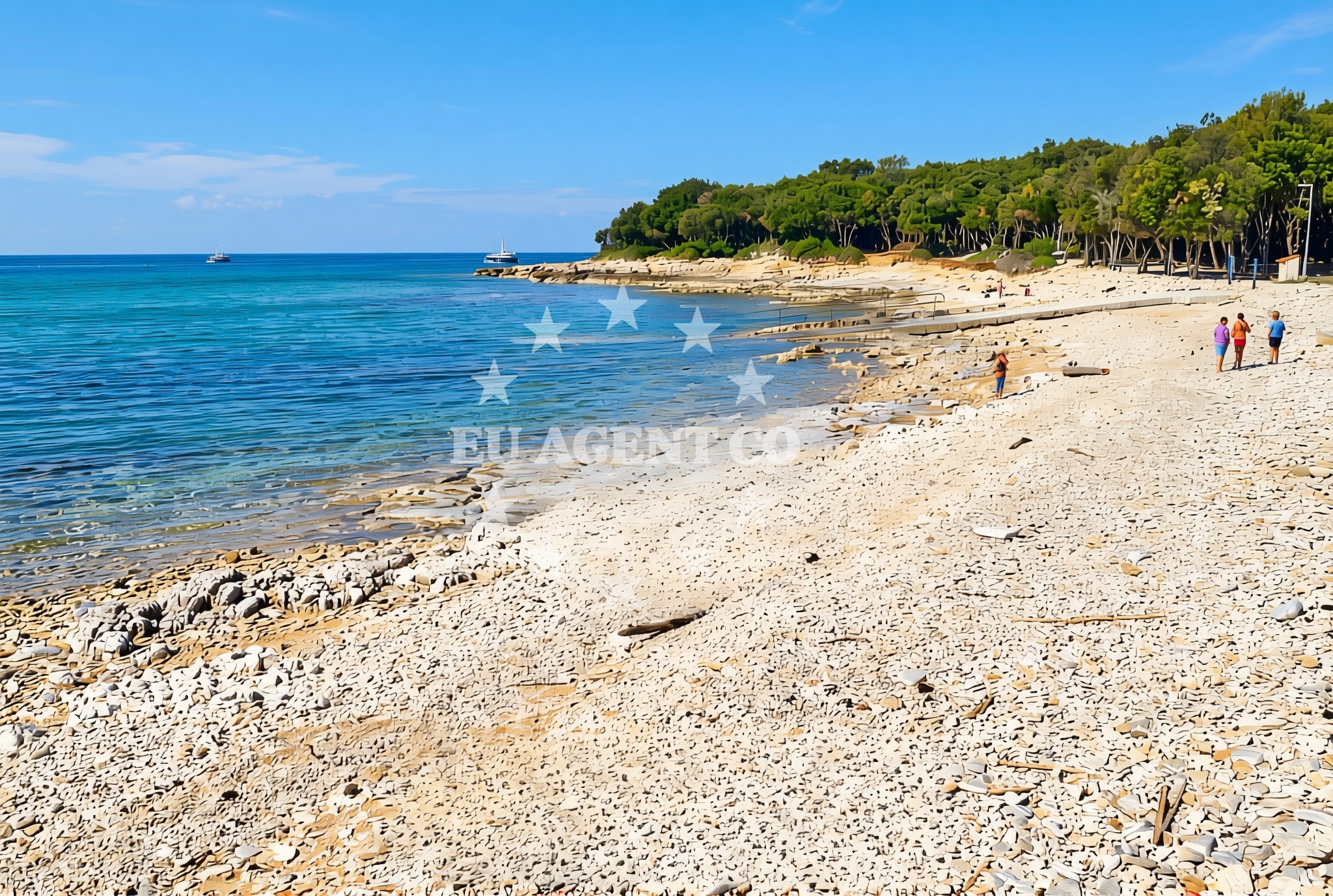 Overview of Barbariga, Peroj Beach in Barbariga