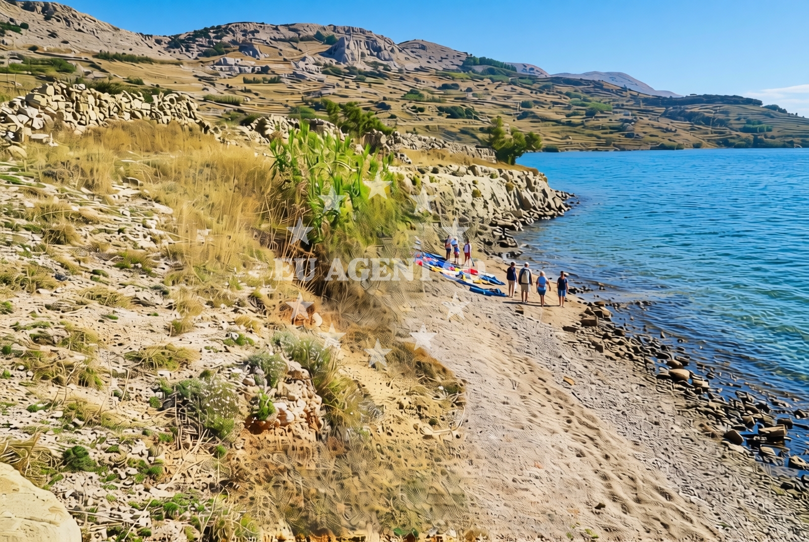 Overview of Barbat sredina, Zubovići (Pag) Beach in Barbat sredina