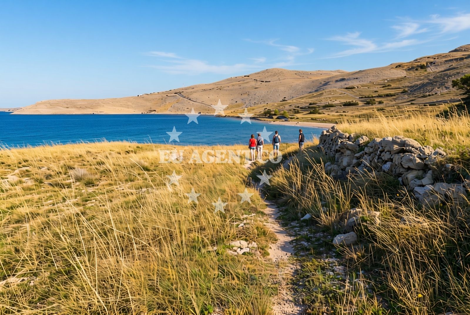 Sea and coastal view of Barbat sredina, Zubovići (Pag) Beach in Barbat sredina