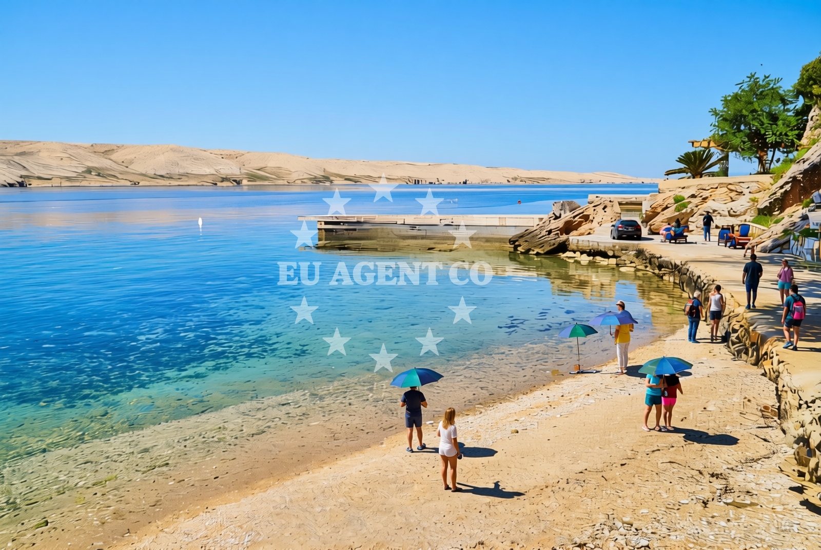 Sea and coastal view of Barić Draga: beaches and coves in Barić Draga