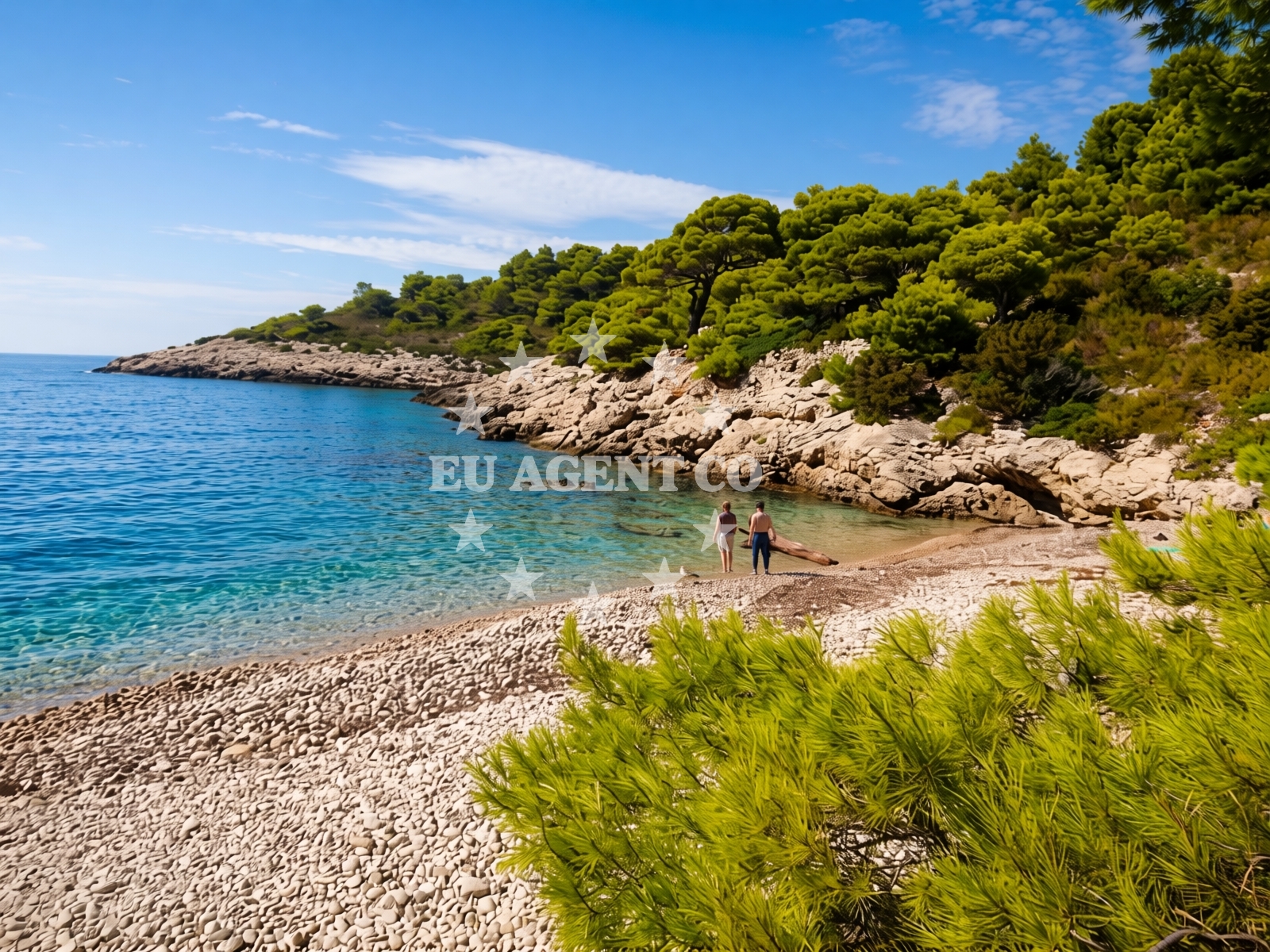 Shoreline and swimming area at Barjoska beach in Vrh Gospe 8, Komiža