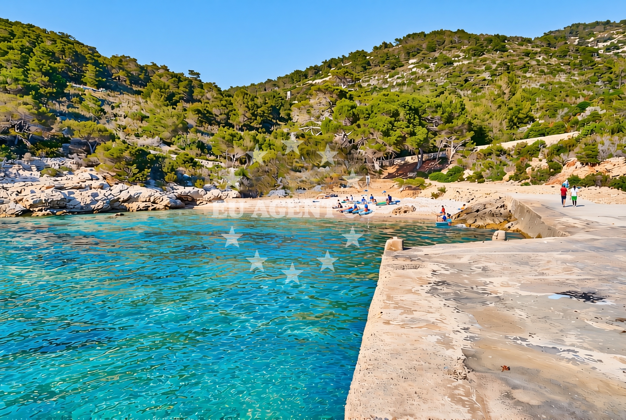 Additional view of Barjoska beach in Vrh Gospe 8, Komiža