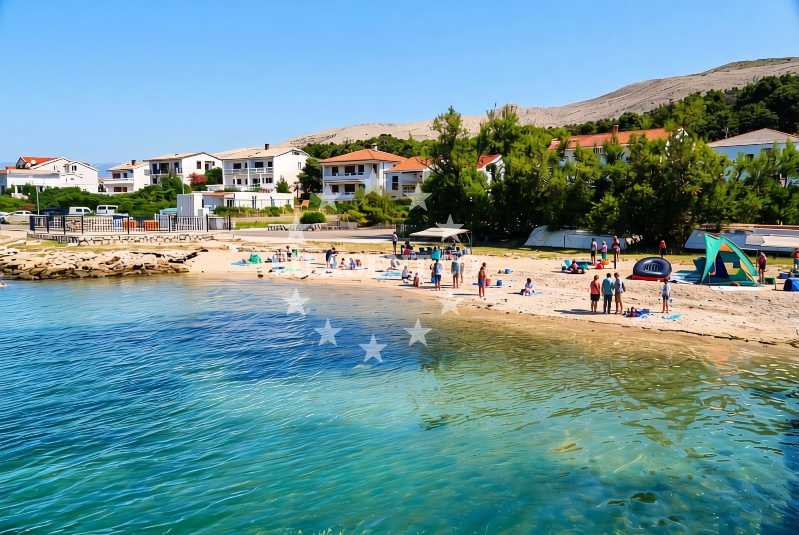 Additional view of Bašaca jug, Pag (Pag) Beach in Bašaca jug