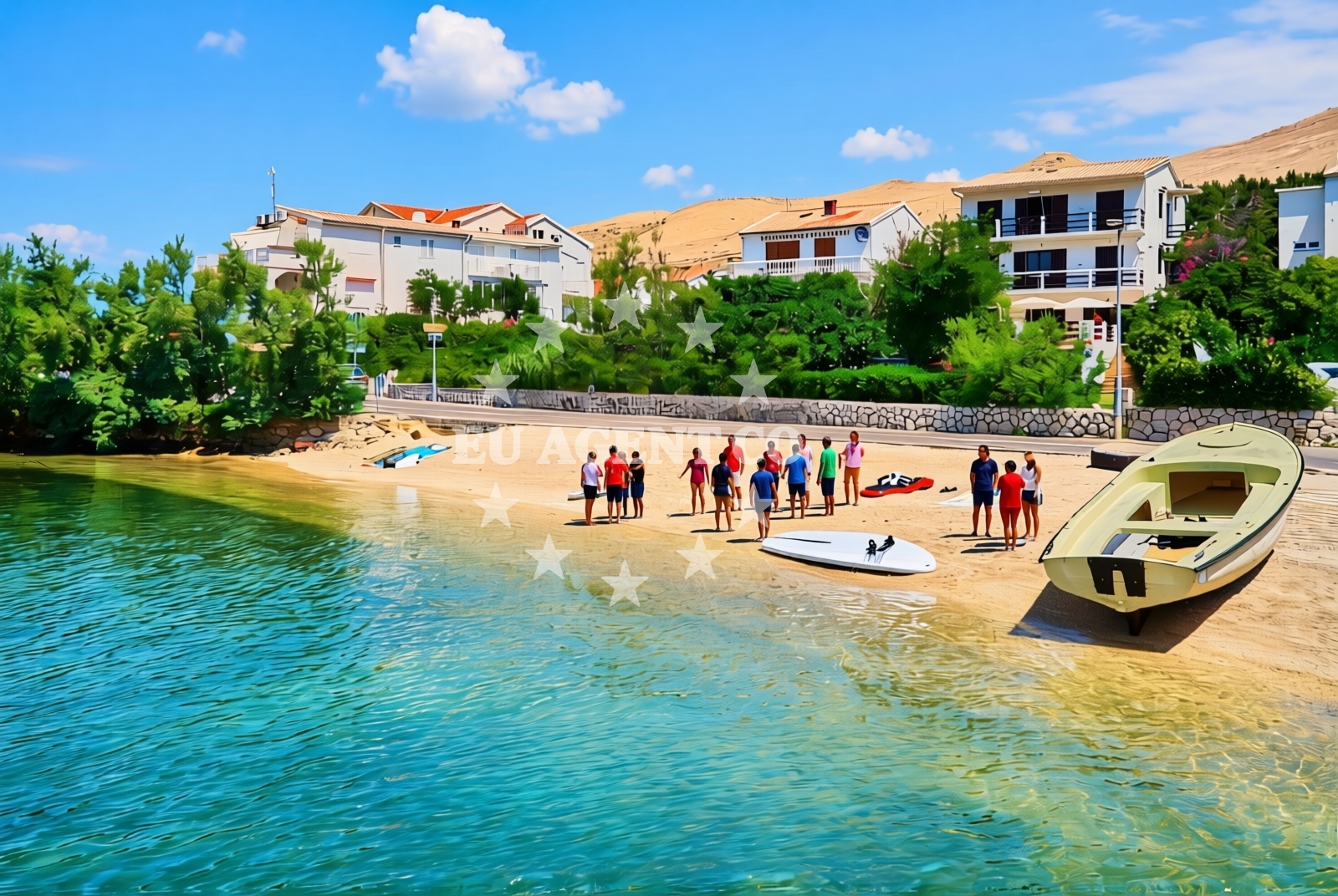 Additional view of Bašaca jug, Pag (Pag) Beach in Bašaca jug