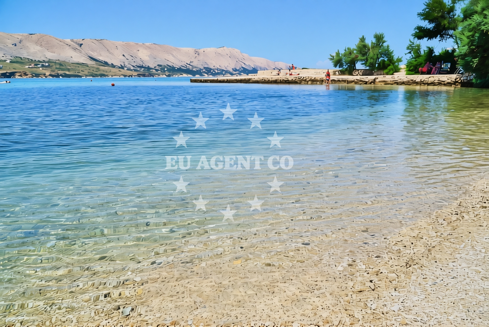 Additional view of Bašaca jug, Pag (Pag) Beach in Bašaca jug