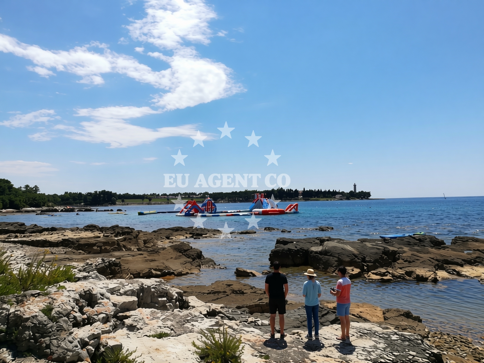 Sea and coastal view of Basanija beach in Ravna dolina 31, Savudrija