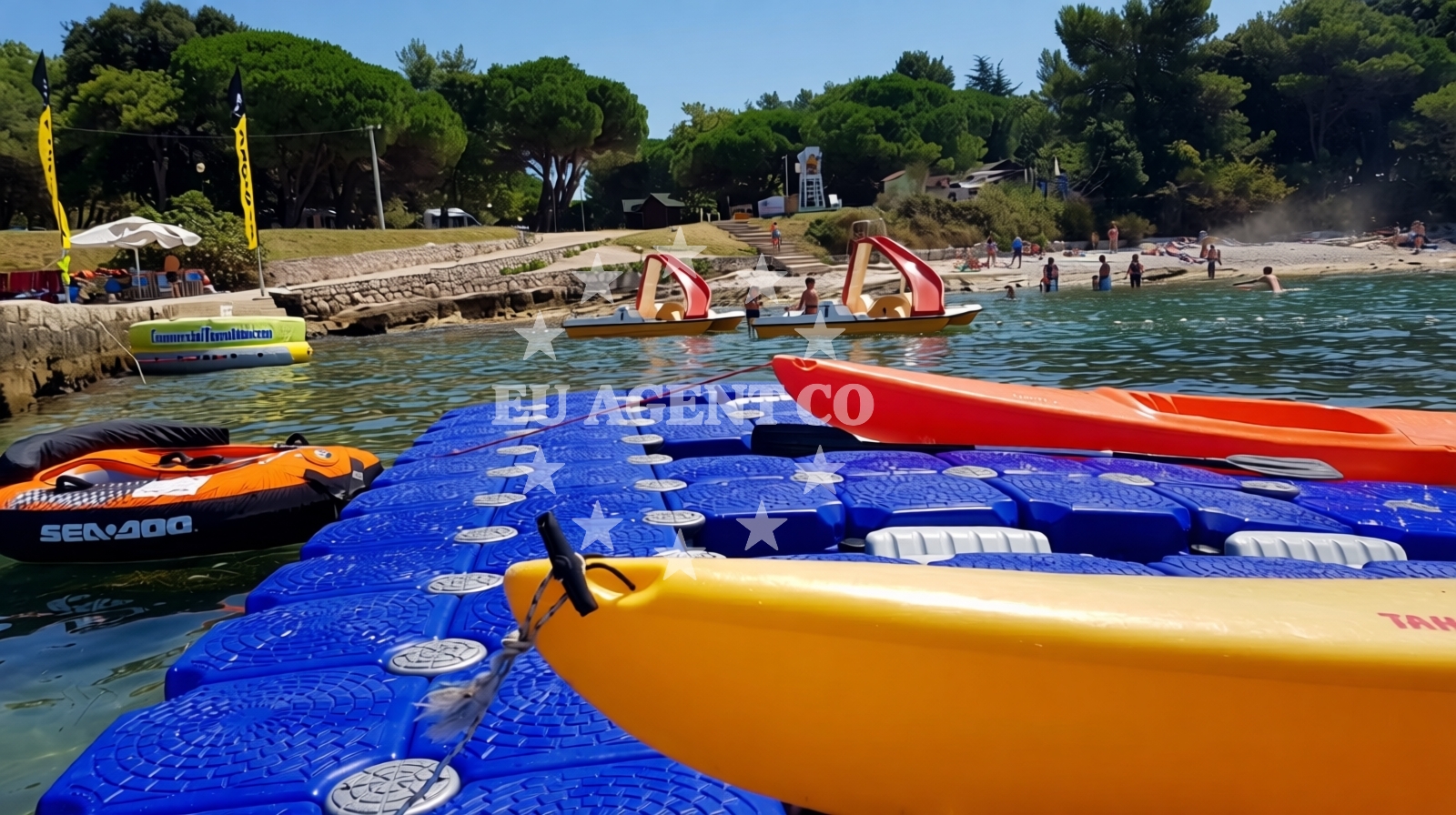 Beach facilities and surroundings at Basanija beach in Ravna dolina 31, Savudrija