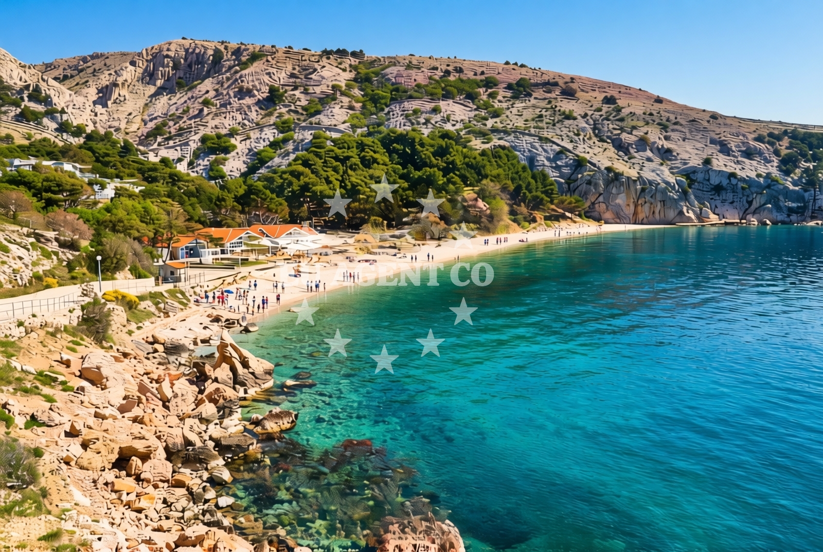 Overview of Baška (Krk): beaches and coves (11) in Baška (Krk)
