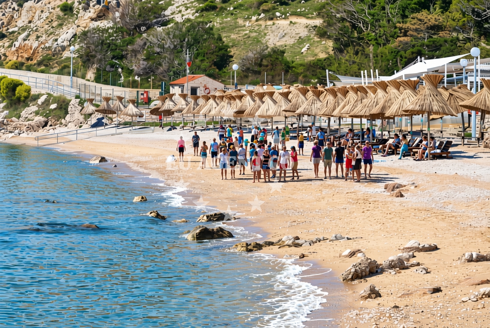 Sea and coastal view of Baška (Krk): beaches and coves (11) in Baška (Krk)