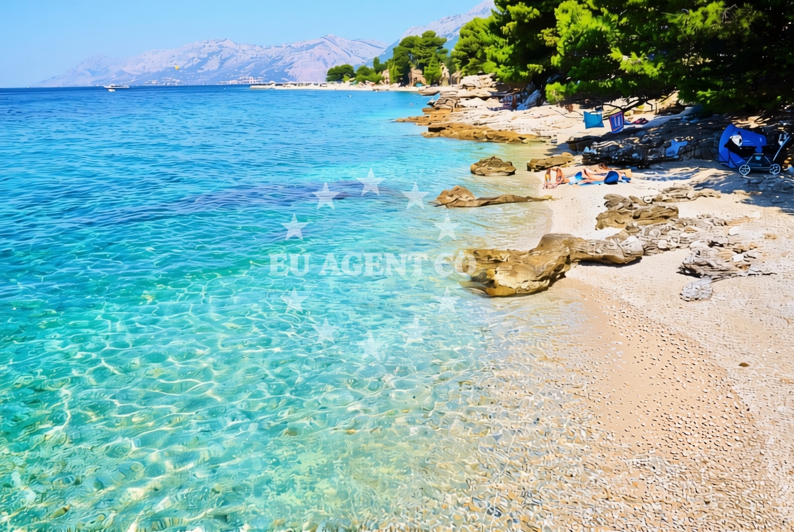 Overview of Baška Voda: beaches and coves (6) in Baška Voda