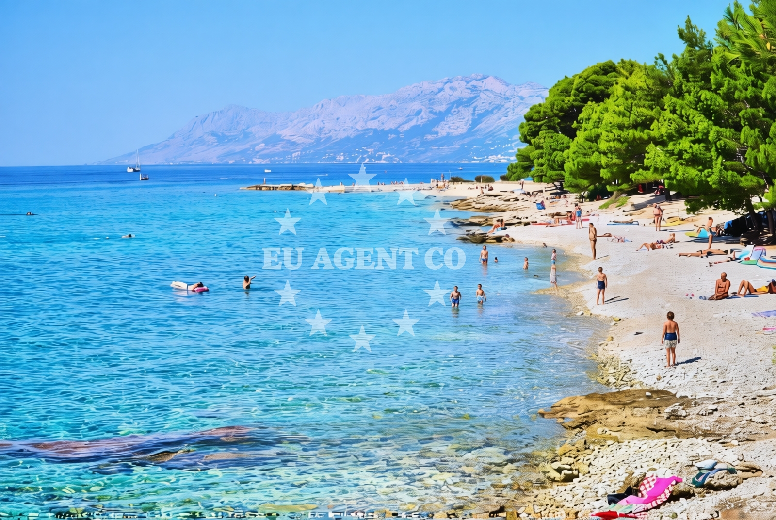 Shoreline and swimming area at Baška Voda: beaches and coves (6) in Baška Voda