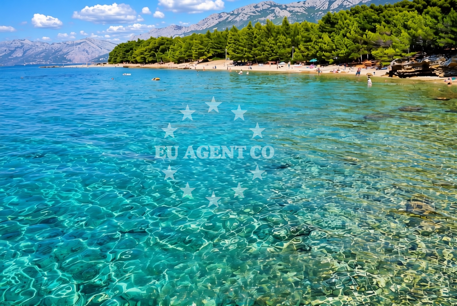 Sea and coastal view of Baška Voda: beaches and coves (6) in Baška Voda