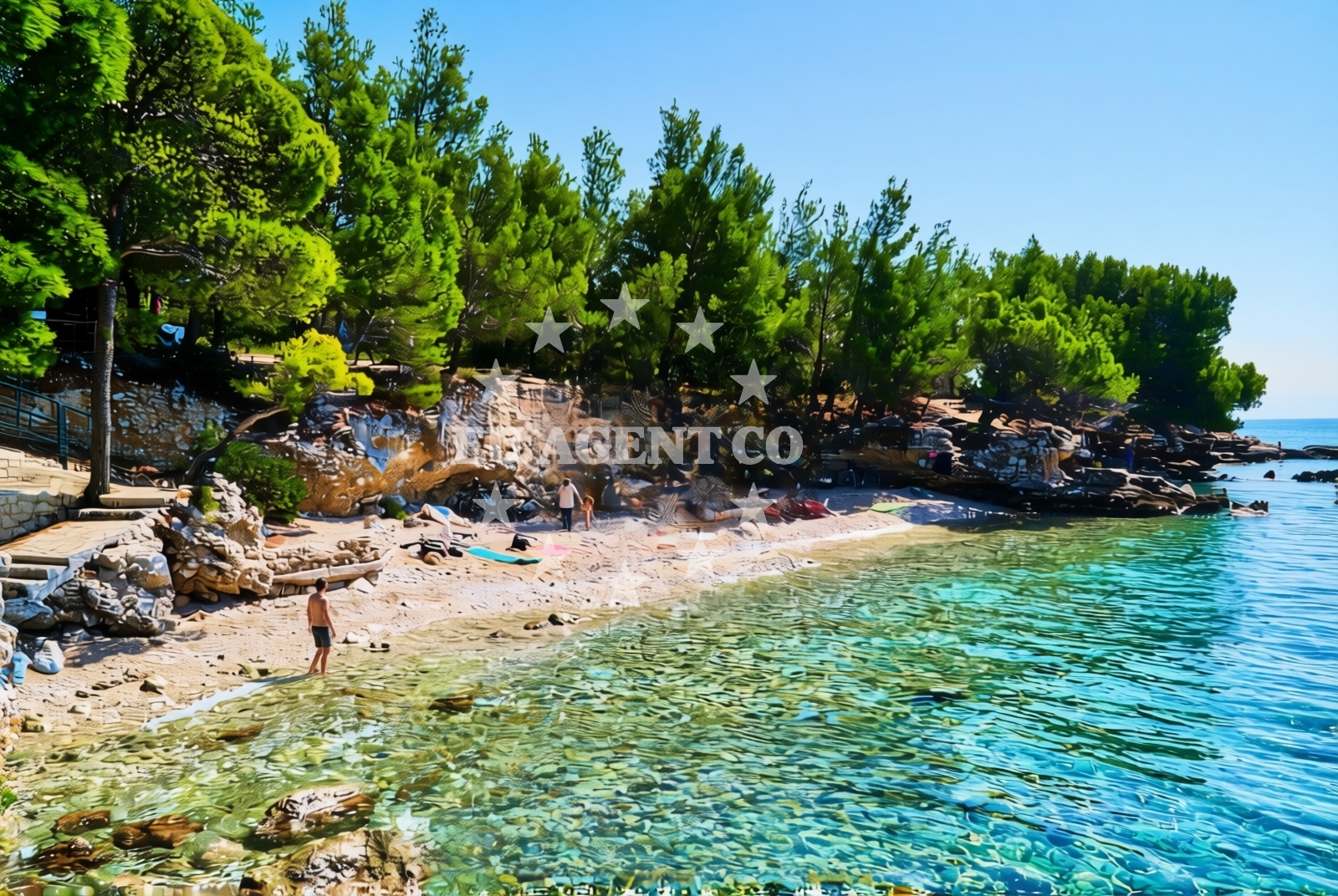 Overview of Baško polje sredina, Promajna Beach in Baško polje sredina