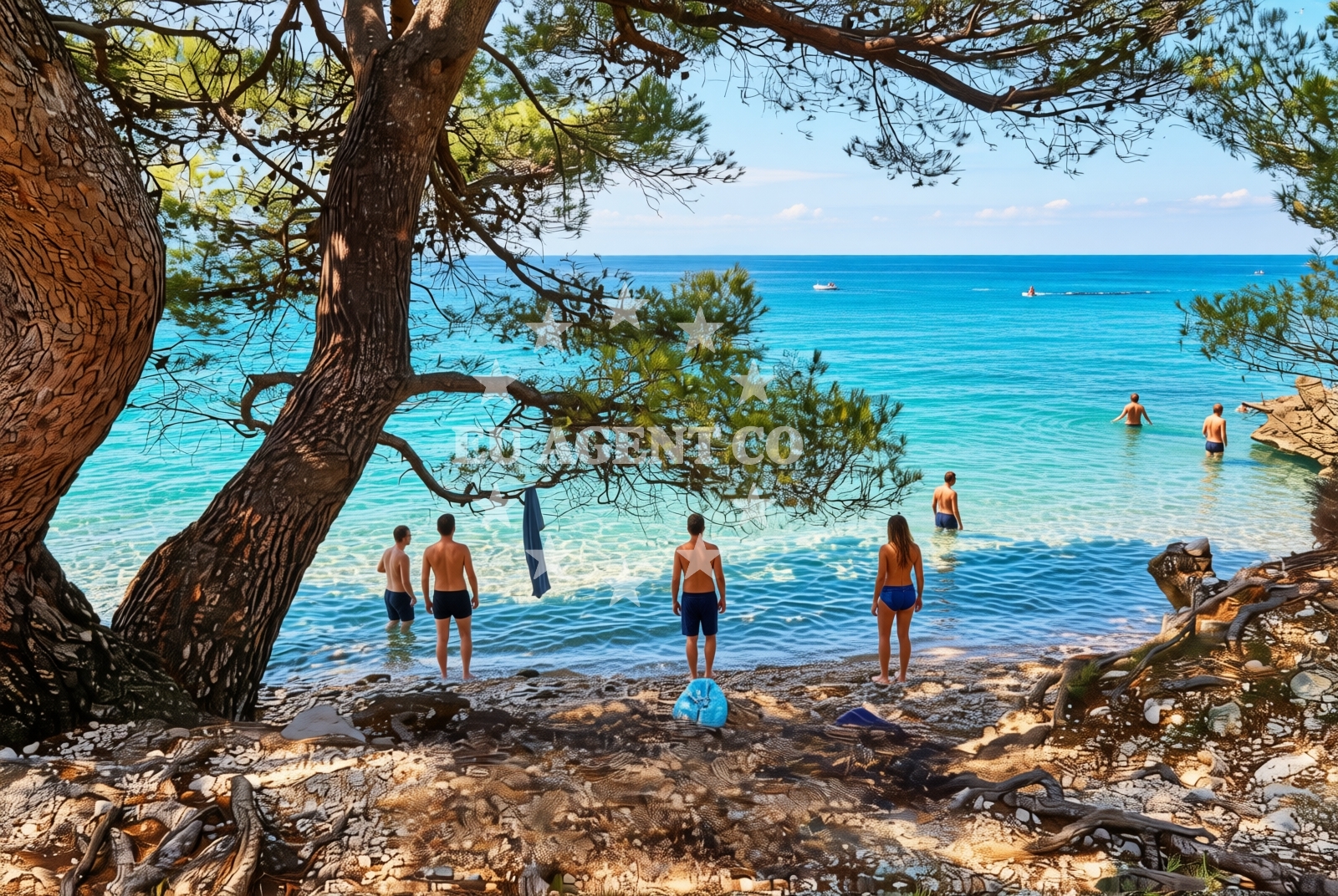 Sea and coastal view of Baško polje sredina, Promajna Beach in Baško polje sredina