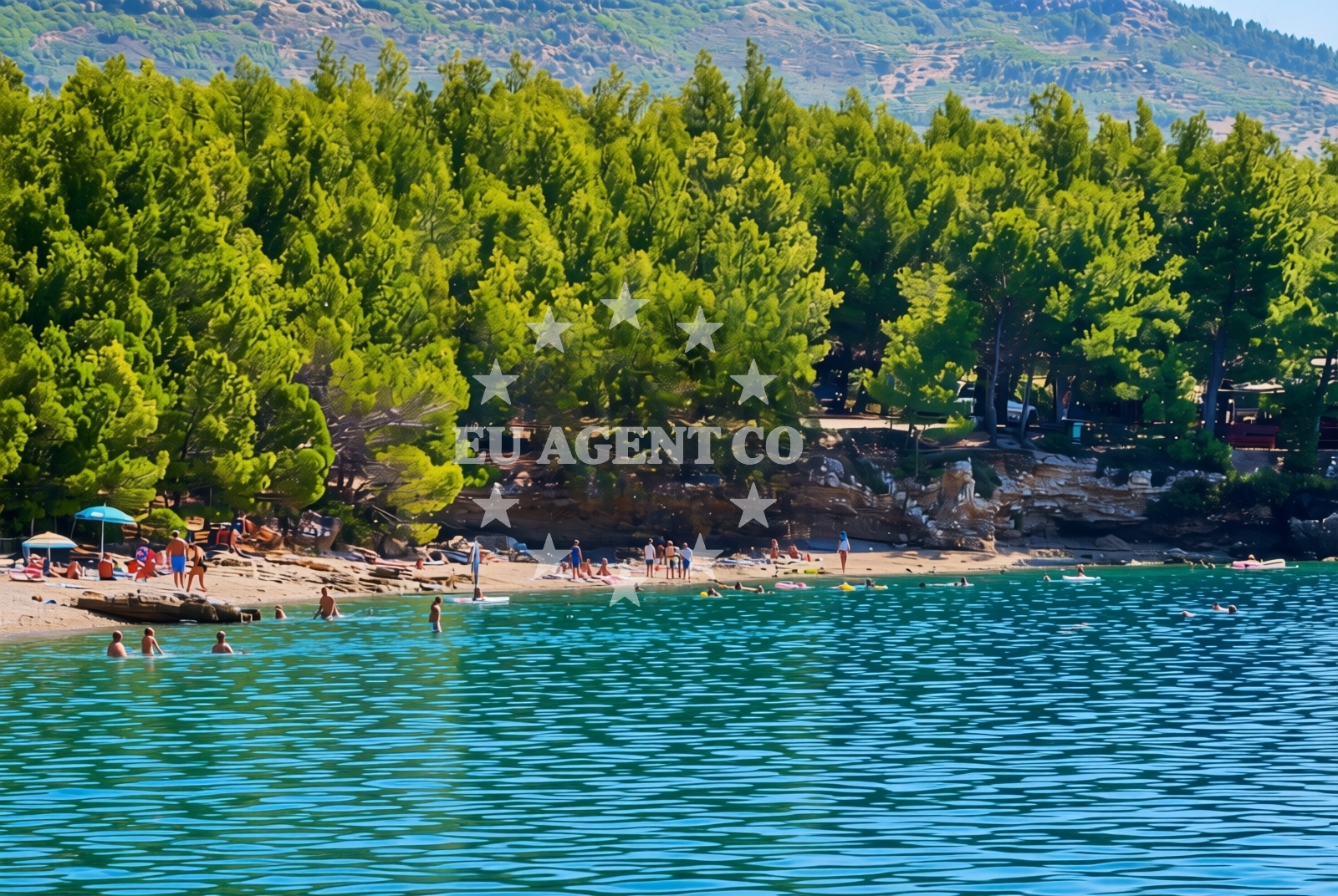 Beach facilities and surroundings at Baško polje sredina, Promajna Beach in Baško polje sredina