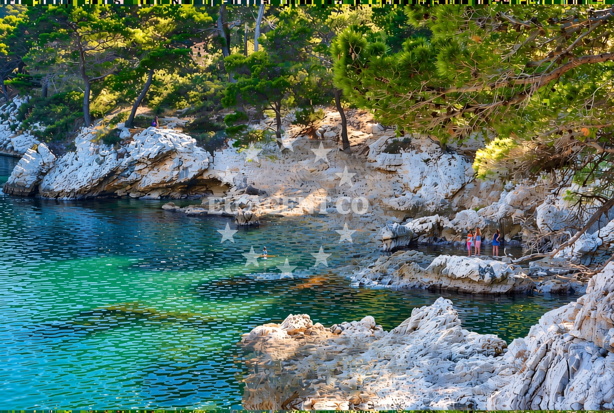Overview of Bat, Zaton (Dubrovnik) Beach in Bat