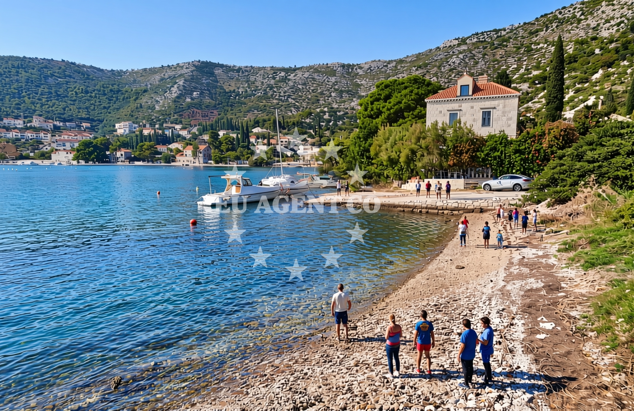 Sea and coastal view of Batala, Zaton (Dubrovnik) Beach in Batala