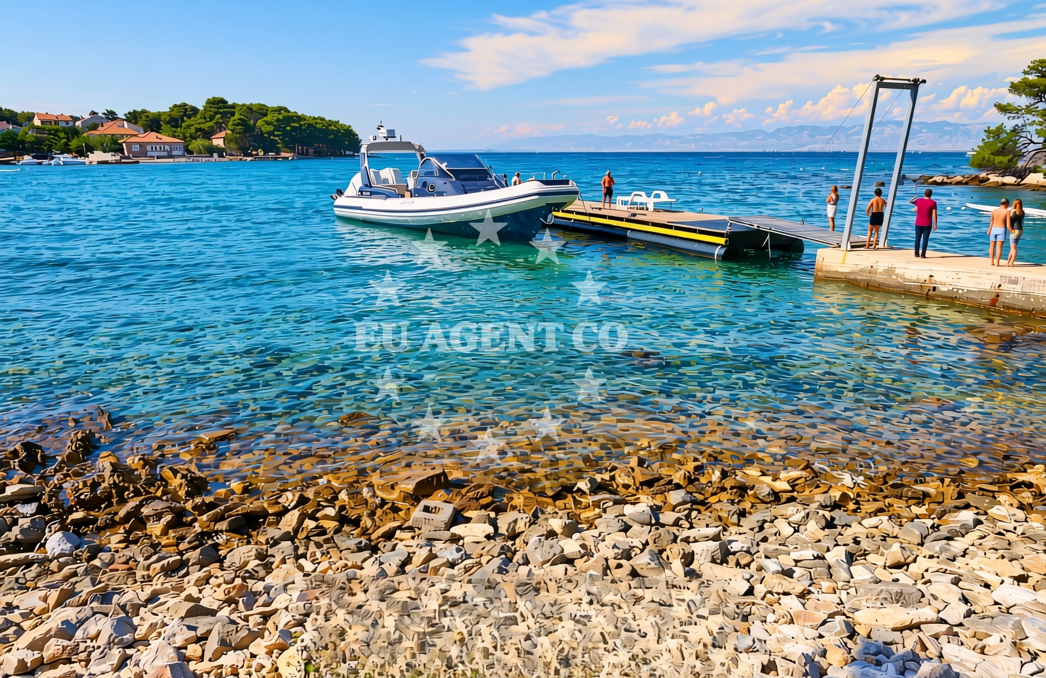 Overview of Batalaža istok, Ugljan (Ugljan) Beach in Batalaža istok