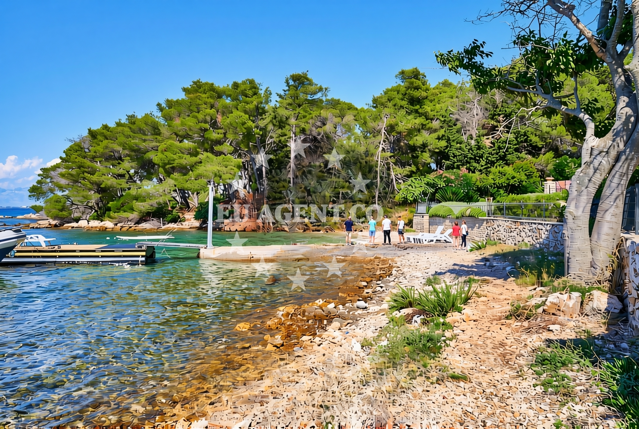 Shoreline and swimming area at Batalaža istok, Ugljan (Ugljan) Beach in Batalaža istok