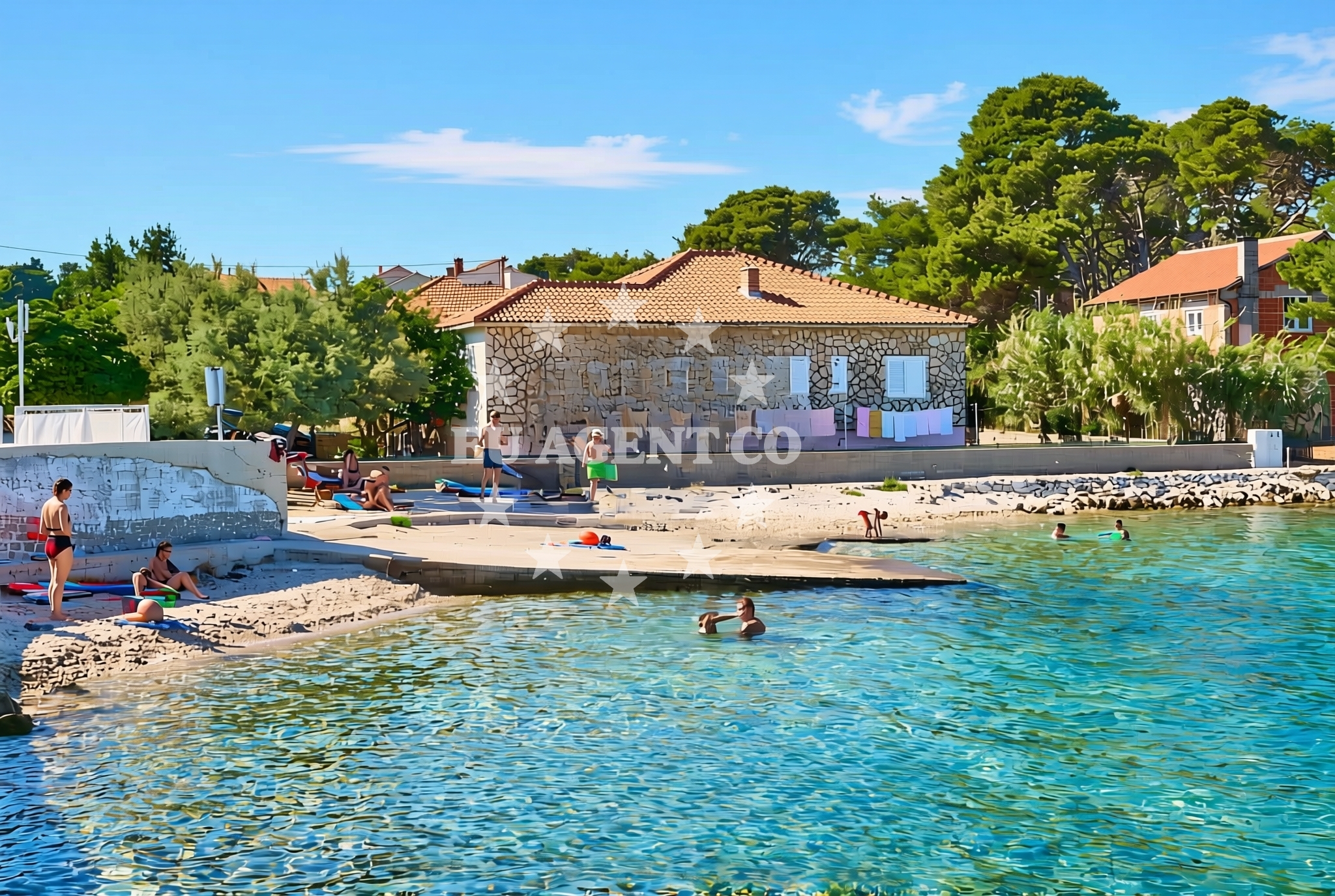 Overview of Batalaža sjever, Ugljan (Ugljan) Beach in Batalaža sjever