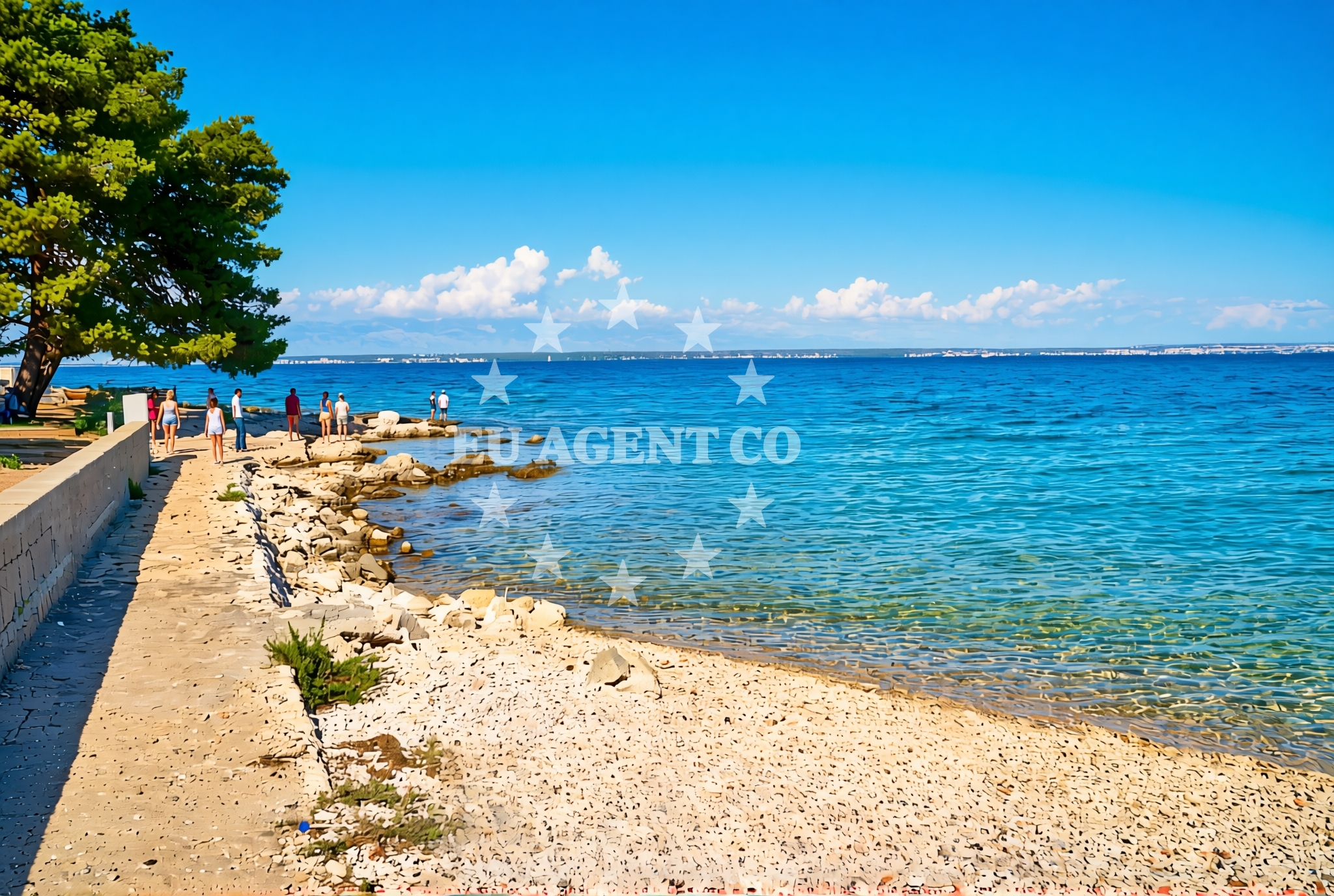 Shoreline and swimming area at Batalaža sjever, Ugljan (Ugljan) Beach in Batalaža sjever
