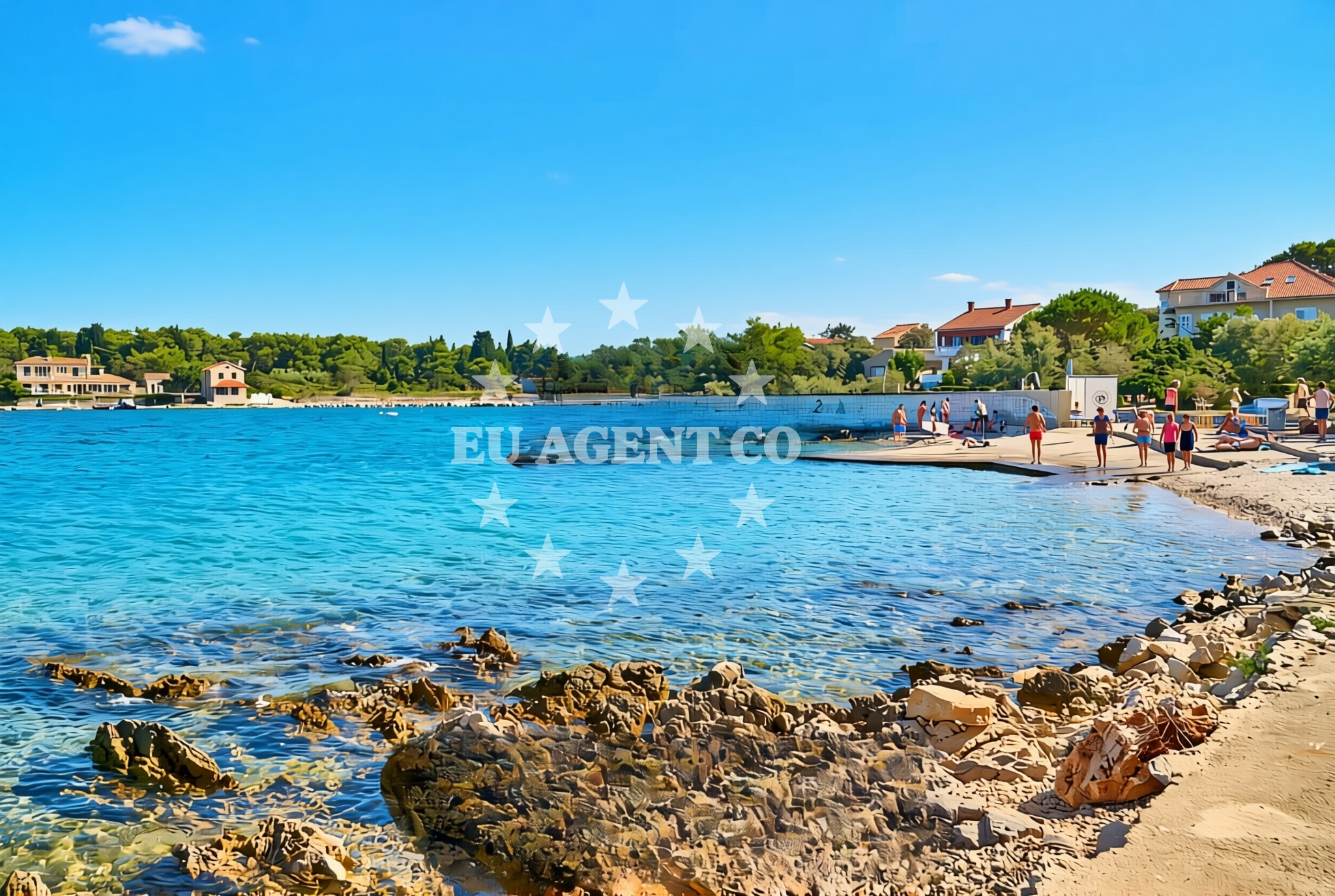 Beach facilities and surroundings at Batalaža sjever, Ugljan (Ugljan) Beach in Batalaža sjever